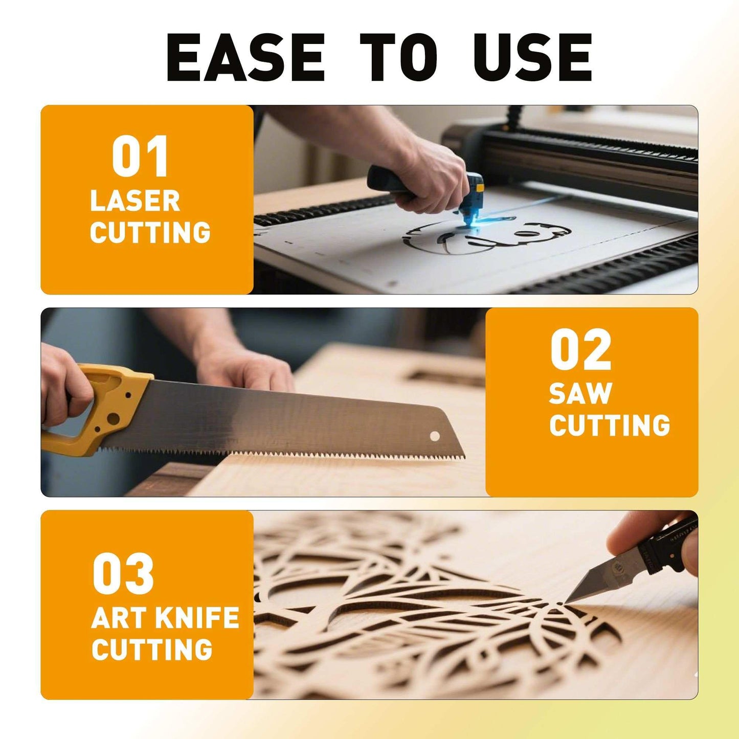 Basswood Sheets 12x12 in, 1/8 Inch Thick 24 Pack Unfinished Square Wood Boards for Laser Cutting, Wood Burning, Engraving, Painting, DIY Crafts, Model Making, CNC, and Architectural Projects