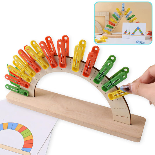 Dementia Activities for Seniors - Wooden Color Matching Clip Game Designed for Alzheimers Elderly, Activities & Memory Games for Dementia Seniors Patients