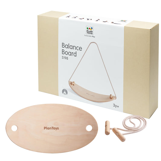 PlanToys® Balance Board Wooden Movement Toy for Kids | Montessori Gross Motor & Coordination Activity for Balance, Core Strength & Focus | Eco-Friendly Educational Tool