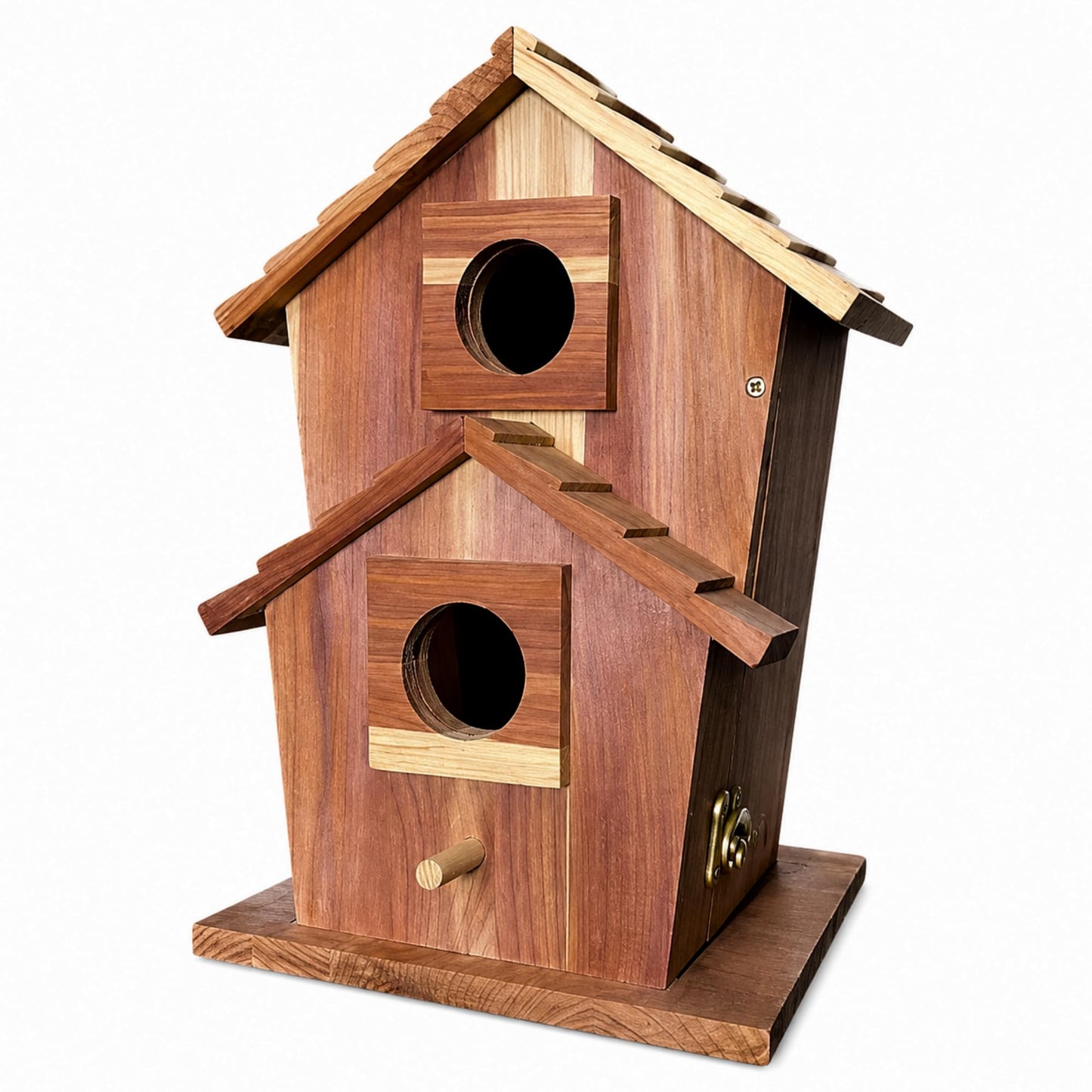 Cedar Bird House for Outside, Wooden Birdhouse for Outdoors, Bluebird House, Hanging Birdhouse with Predator Guard, Large Clean Out Door, All Natural Linseed Oil Finish