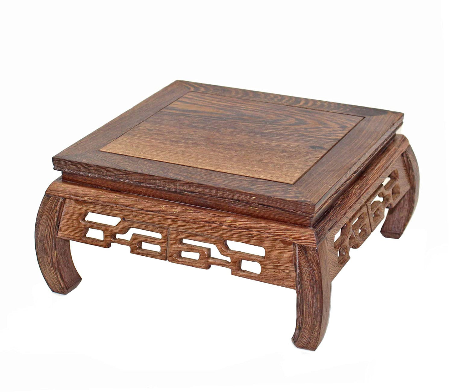 GOLDY&WENDY Chinese Style Wooden Base Rosewood Carved Flower Bonsai Display Stand Art Antique Furniture Decoration