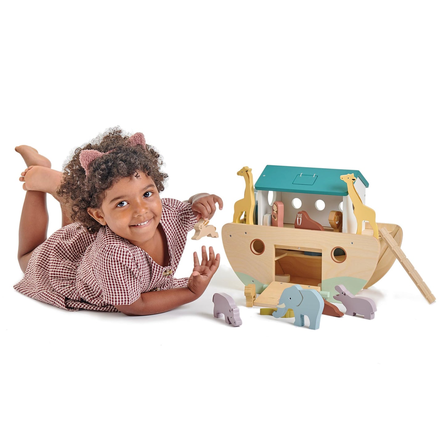Tender Leaf Toys Noah’s Wooden Ark – Animal Shape Sorter – Christian Religion and Bible Story Based Educational Fun - Social, Creative, and Imaginative Play – Ages 3+