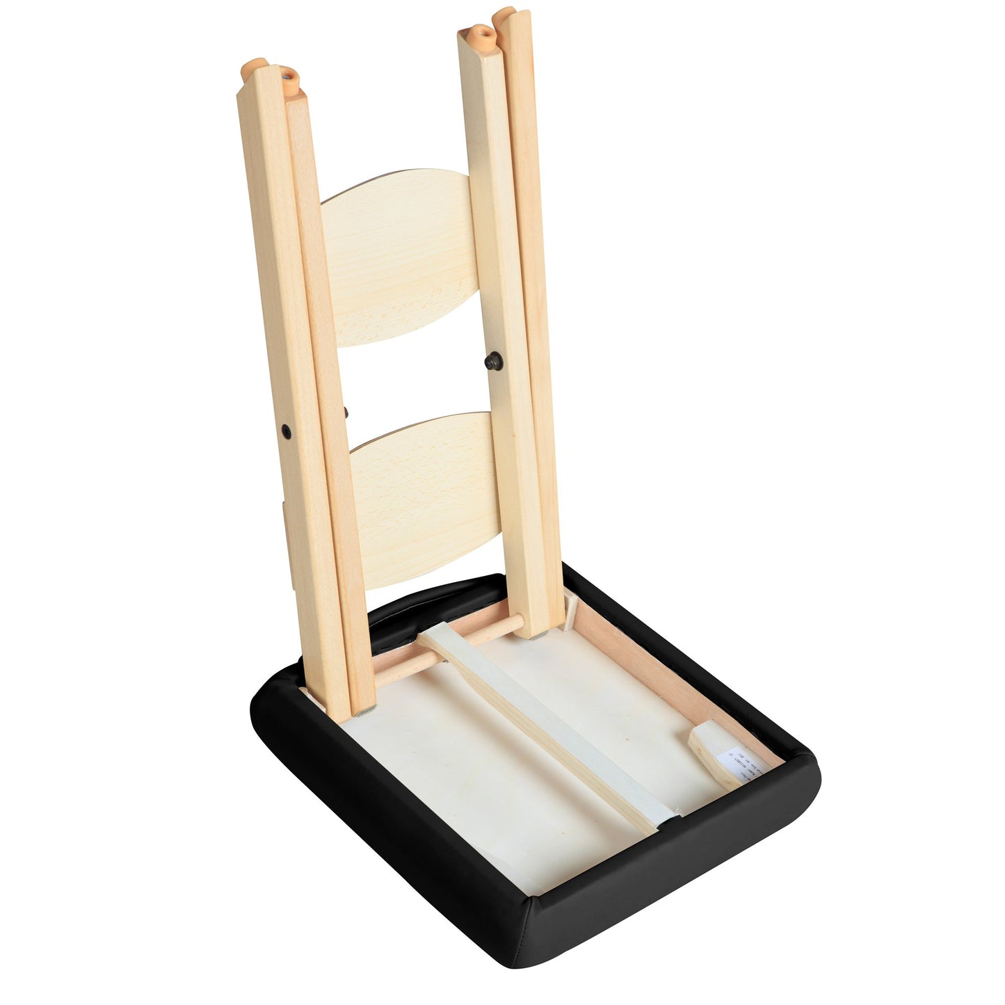 Master Massage Tables Lightweight Wooden Handy Folding Massage Stool, Black