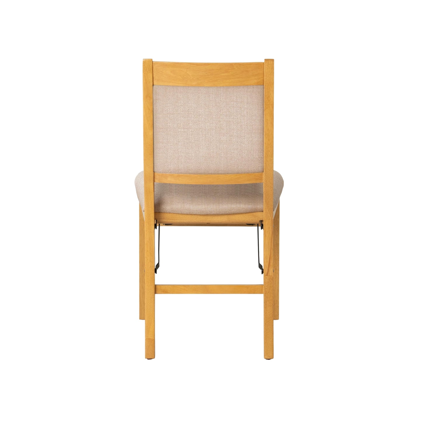 East West Furniture - WCC-OAK-03 - Waco Folding Modern Dining Chairs with PU Leather Seat, Padded Back Design, Set of 2, No Assembly Required, Oak Wood Finish