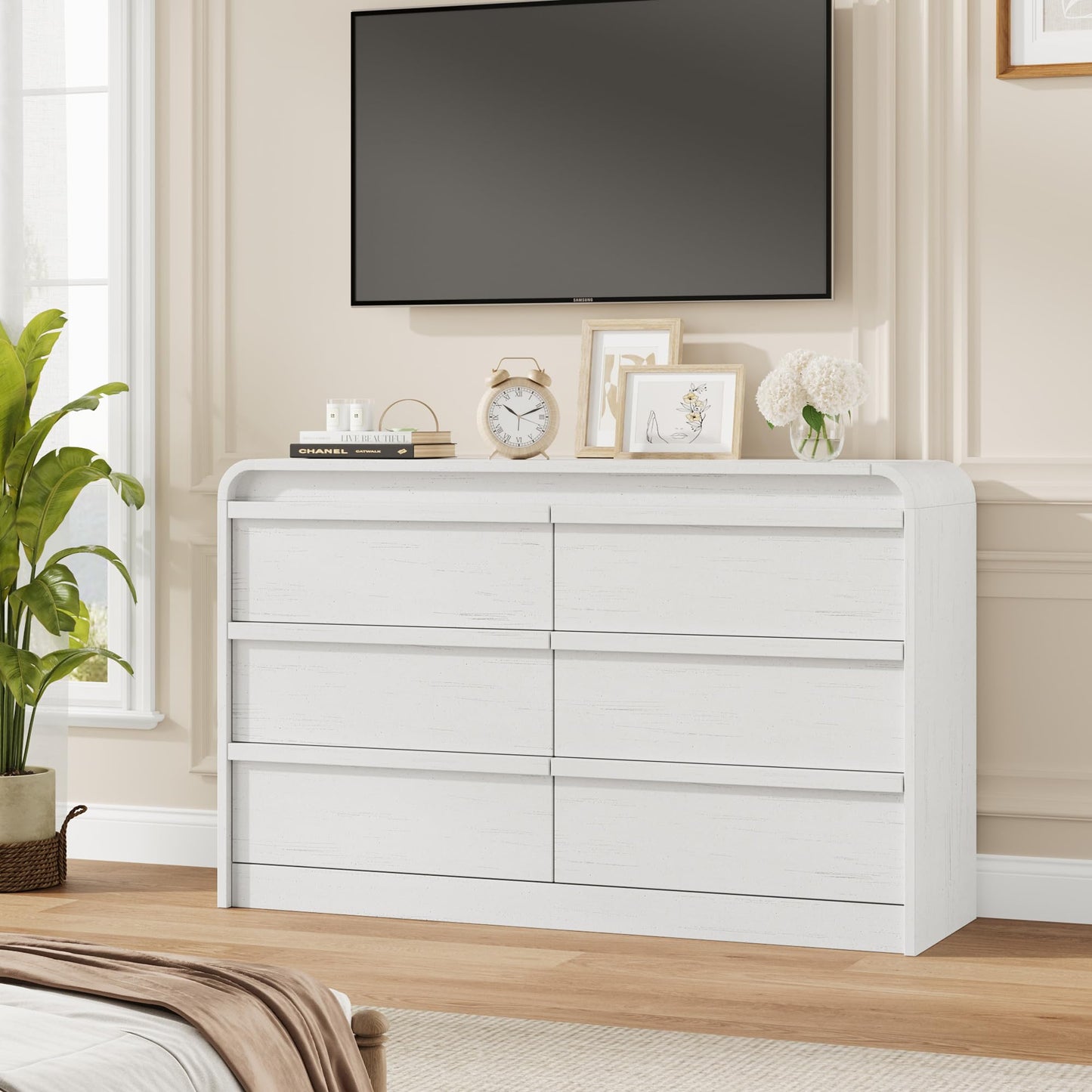Garvee 6 Drawer Wooden Dresser, W