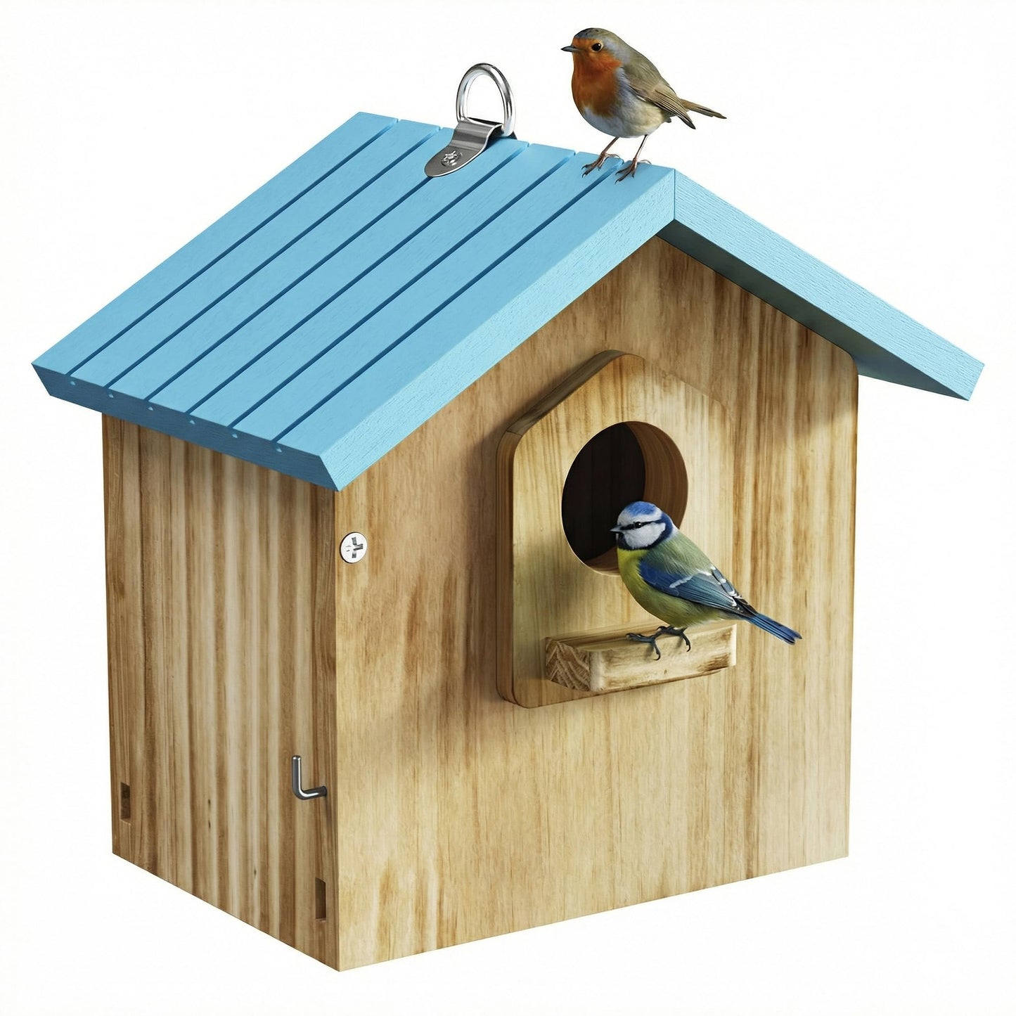 Auslar Bird House for Outside, Wooden Birdhouses for Outdoors, Bluebird House for Outside Clearance, Hanging Bird Houses for Cardinals Finch Wren Swallow for Garden Viewing