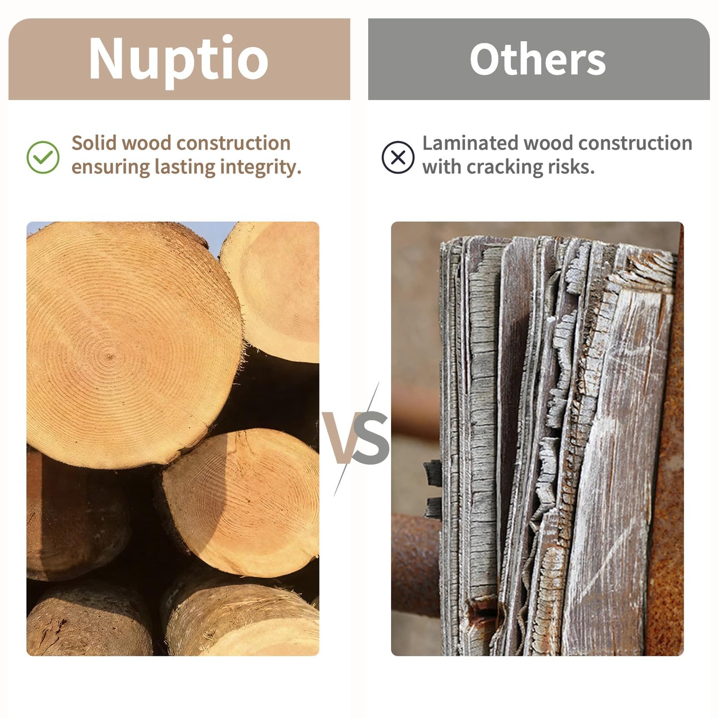 NUPTIO Wooden Box Centerpiece for Table: 2 Pcs 11.8" Long Wood Rectangle Planters - Farmhouse Flower Vase for Fall Wedding Dining Living Room Window Mantel Table Decor