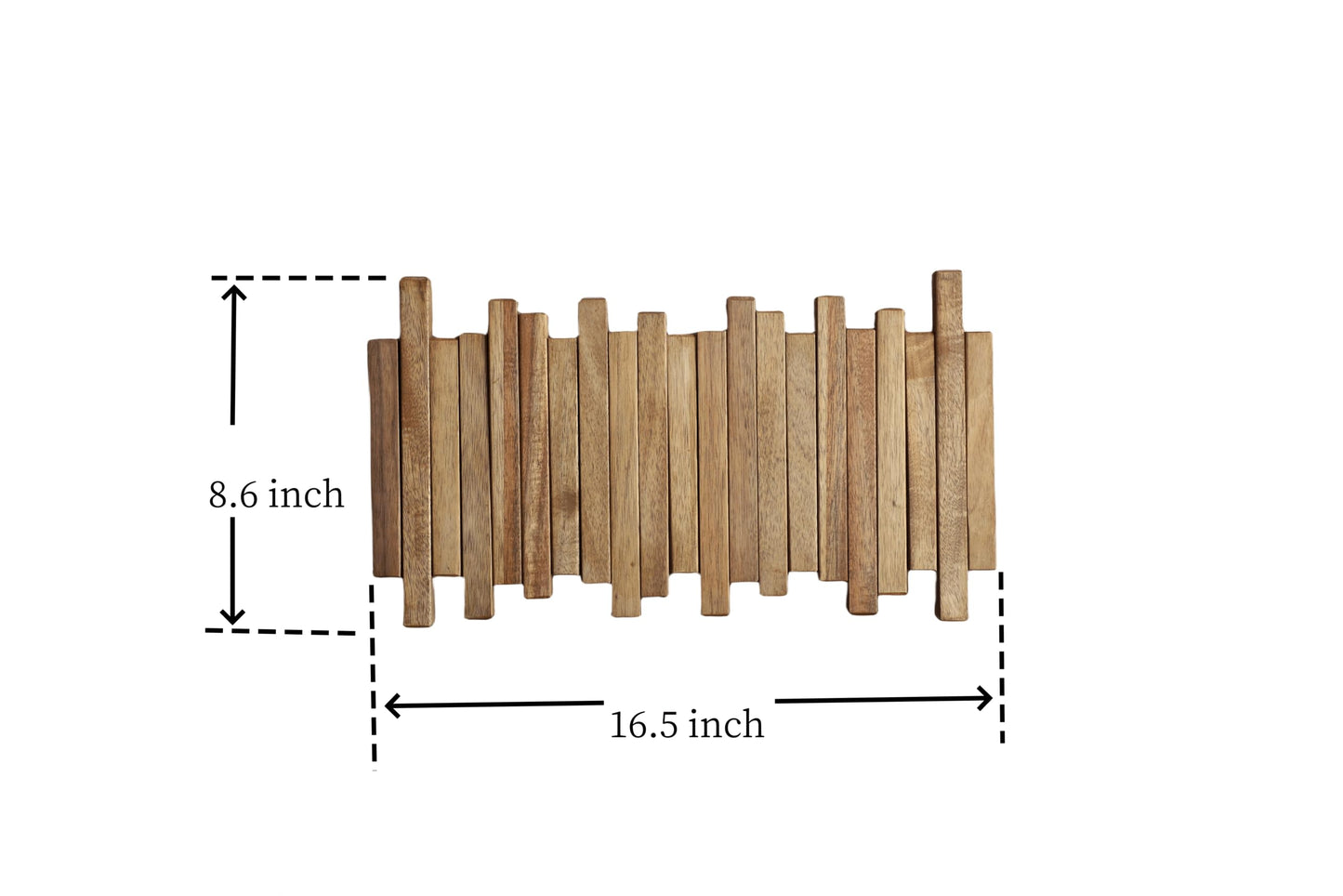 GOGREEBELL Natural Wood Wall Mounted Piano Coat Rack| Coat Rack Wall Mount| Flip Down Wall Hook Rack 5 Hooks| Entryway Wall Art Hook,Made of Acacia Wood (Wood Wax Oil staining Light Brown).