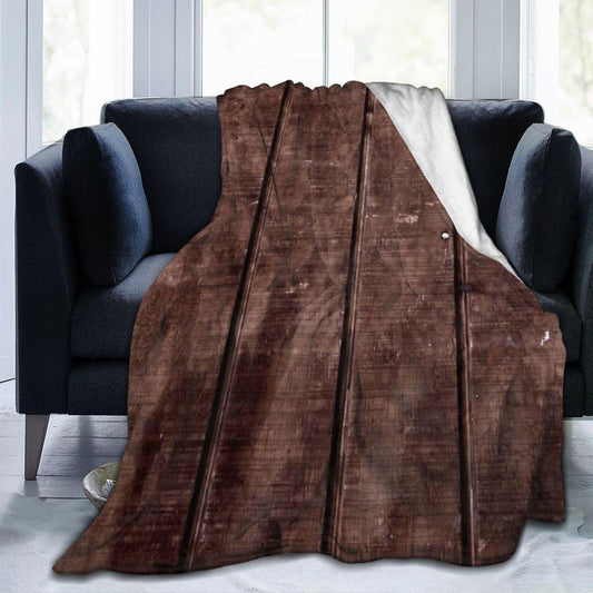 60"X50" Wooden Plank Texture Soft Flannel Blanket - Lightweight and Quick Drying, Used for Home, Travel, Camping