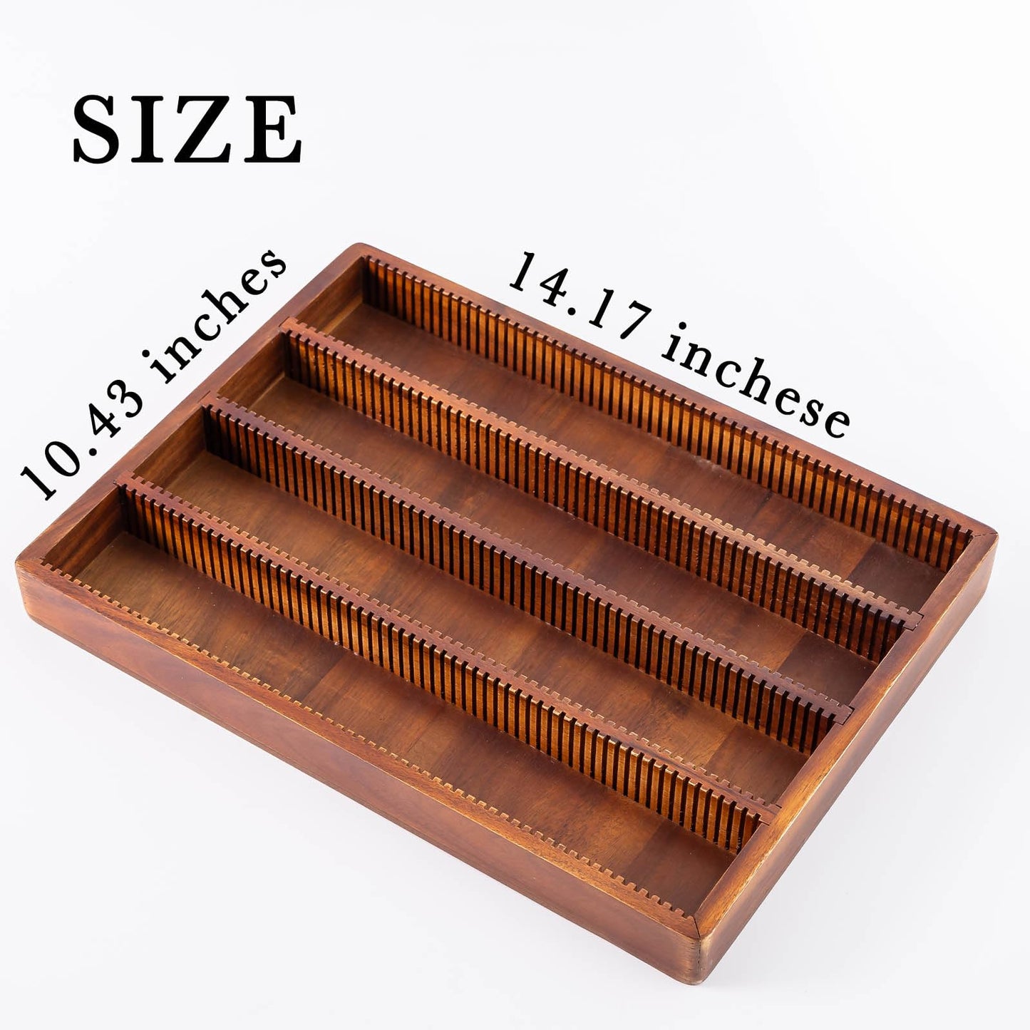 Acacia Wood Coffee Pod Holder Tray Compatible with Nespresso Vertuo, Pods Organizer Drawer Insert, Storage, Stand, Container, Capsule Holder for Coffee Bar Countertop, 40 Big or 60 Small Pods Capacity