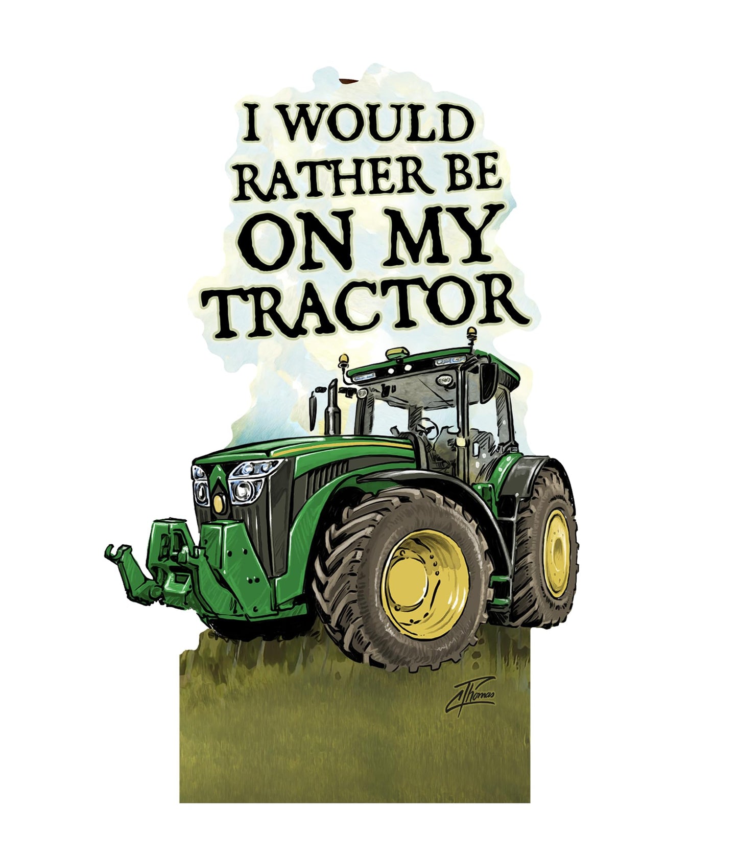 British Fun Toilet Roll Storage & Kitchen Towel Holder Wooden Stand | Green Tractor Gift | Novelty Kitchen & Bathroom Decor & Accessories | A Great Gift Idea for Young Farmers and Tractor Enthusiasts