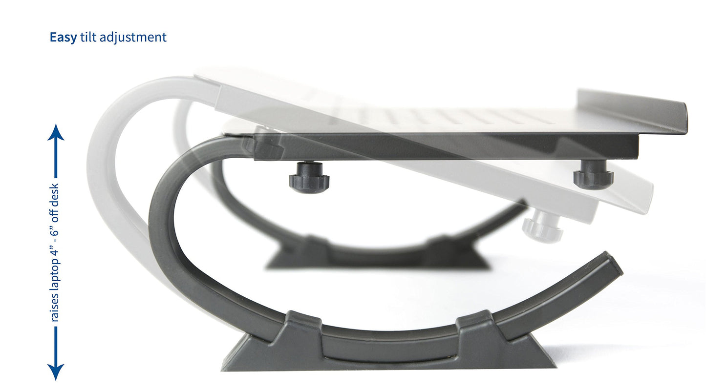 VIVO Black Fully Adjustable Curved Laptop, Notebook and Monitor Riser Stand STAND-V001N