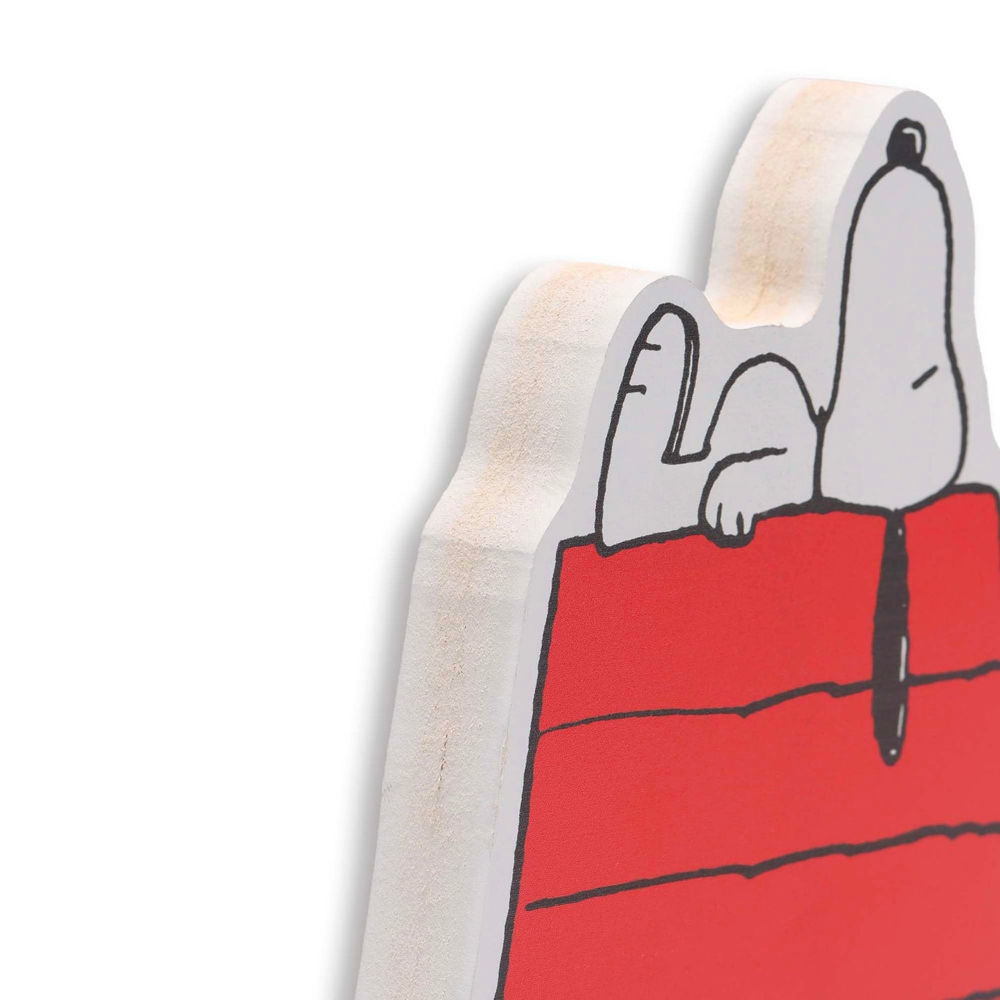 Open Road Brands Peanuts Snoopy Doghouse Nap Shelf Sitter Decor - Chunky Wood Block Snoopy Decoration for Home