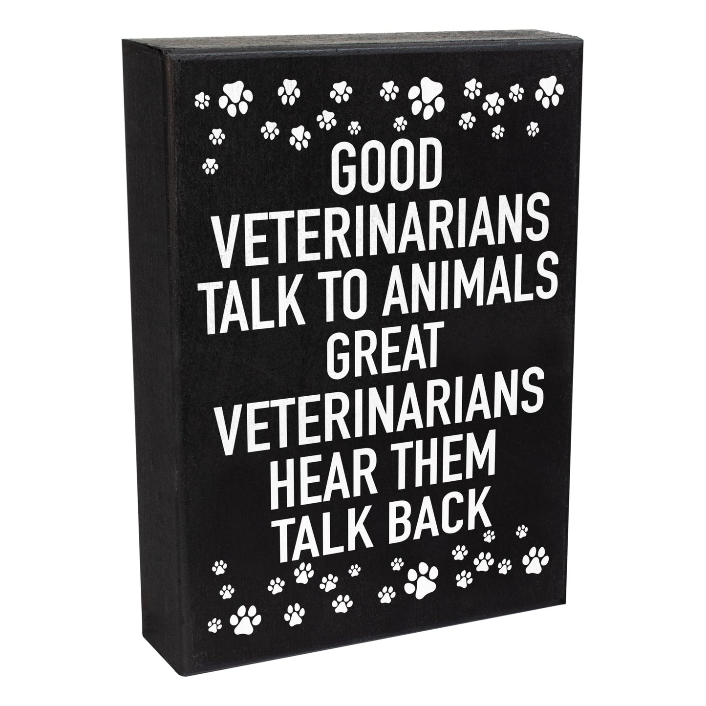JennyGems Veterinarian Gifts, Good Veterinarians Talk To Animals Great Veterinarians Hear Them Talk Back Wooden Sign, Shelf or Wall Hanging