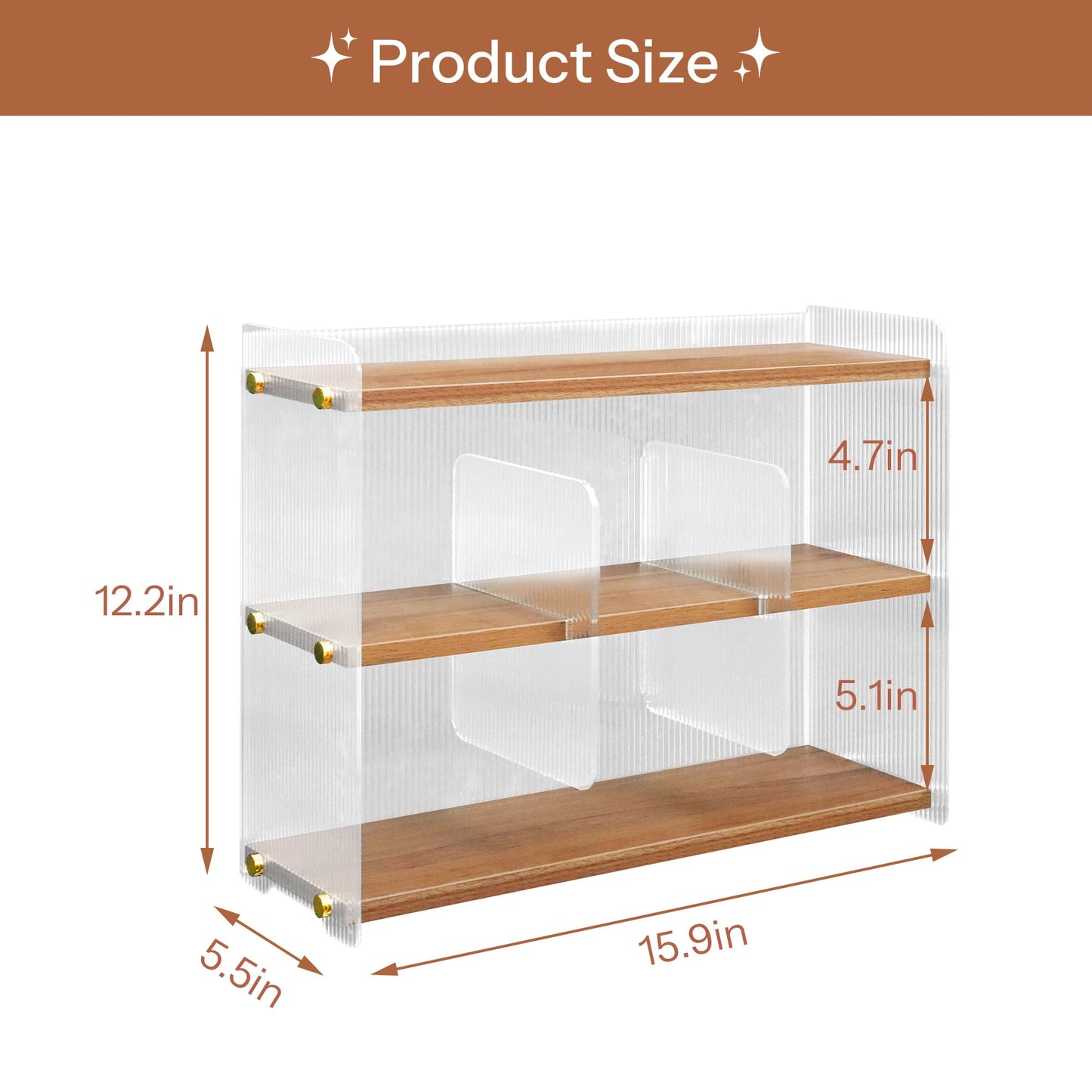 KAOTGOT Coffee Mug Holder Wooden Cup Station Organizer 3-Tier Cup Holder for Coffee Bar Mug Display Rack for Countertop Mug Holder Shelf for Home Kitchen Nut Brown
