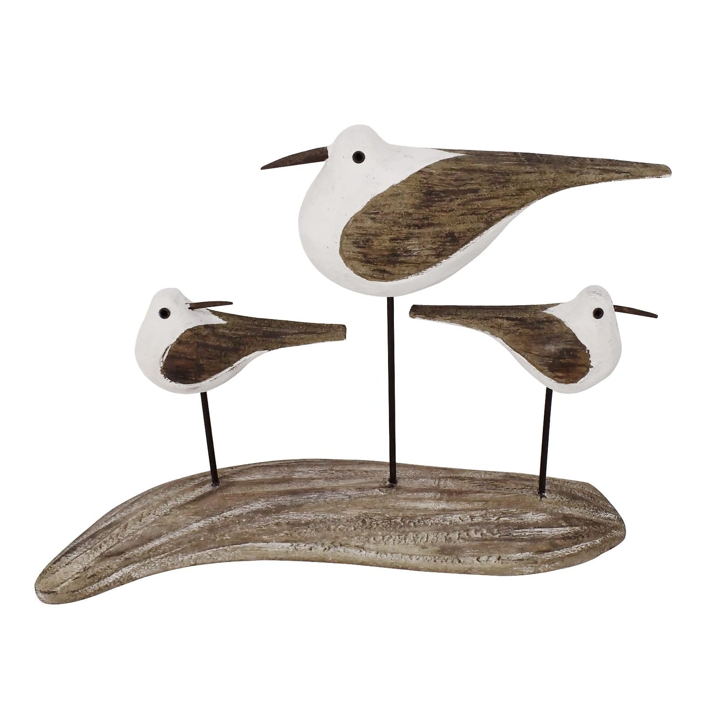 K KILIPES Beach Coastal Wood Seabird Figurine Home Office Table Desk Decor Sea Bird Sculpture Statue for Tabletop Shelf Nautical Bathroom Decoration Ornament Gift