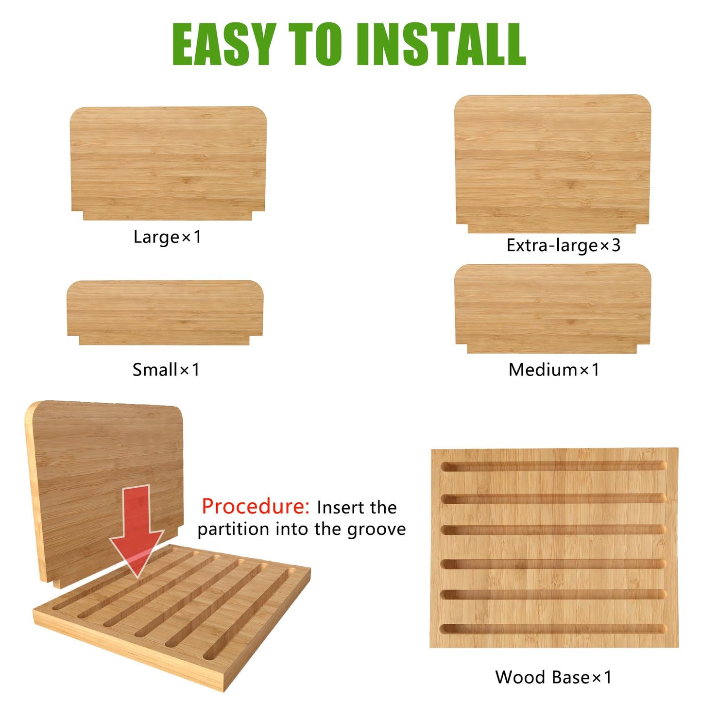 Deefielly Desk File Mail Organizer Countertop, 5 Slots Bamboo Folder Sorter Holder for Letter, Envelope, Paper, Bill Filing, Desktop Tray Organizer for Office & Home