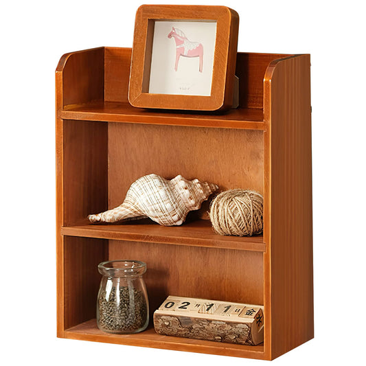 Jotsport 3 Tier Vintage Display Shelf Freestanding & Wall Hanging Decorative Wooden Shadow Box Crystals, Stone, Essential Oils Storage Holder