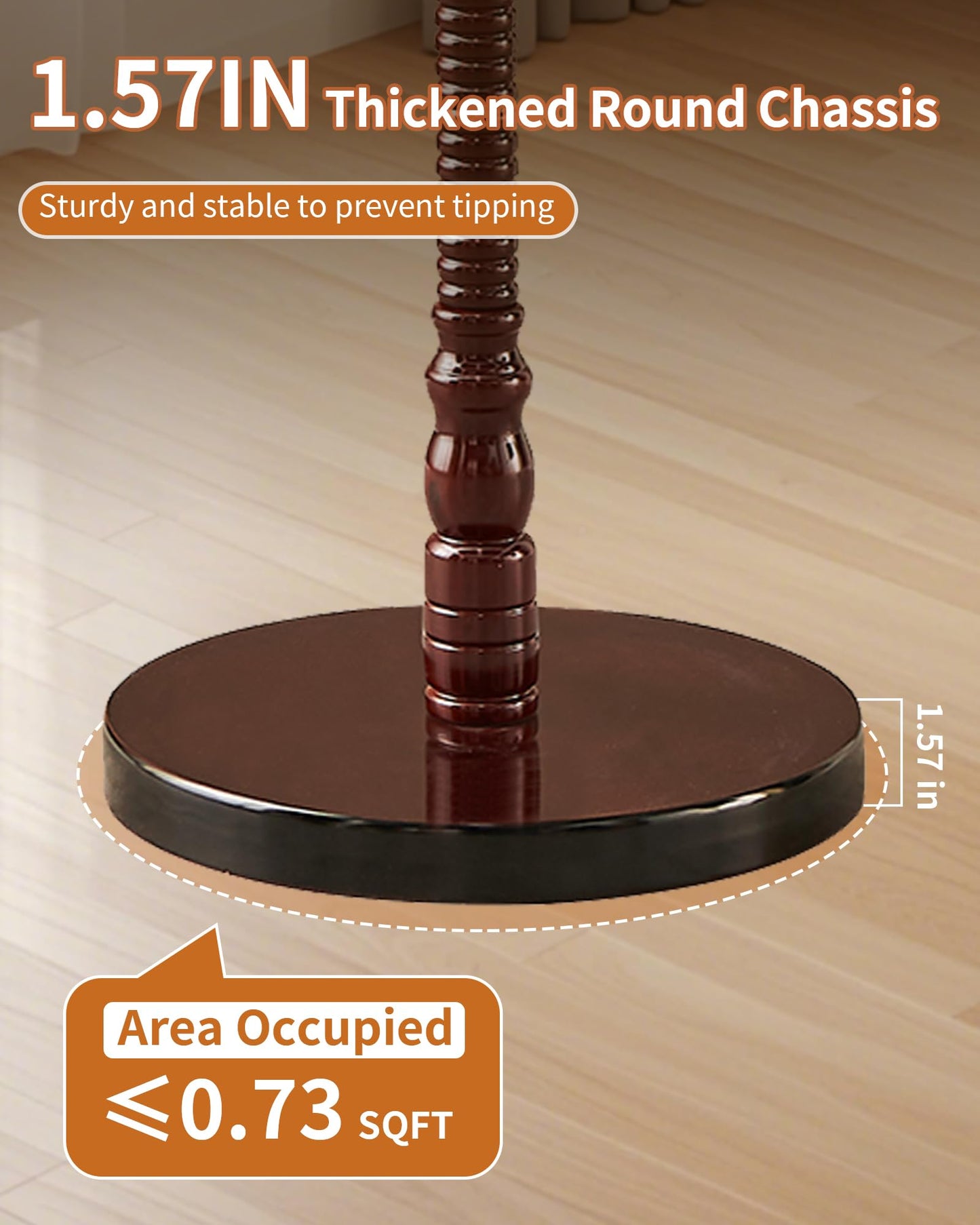EZIVIEV Wooden Coat Rack Stand, Solid Wood Freestanding Coat Rack, Vintage Coat Racks with 14 Hooks & Disc Base, Standing Coat Hanger Jacket Tree Stand for Office, Entryway, Hallway