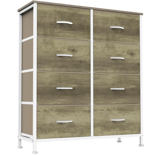 Sweetcrispy 8 Drawer Dresser for Bedroom, Large Fabric Storage Tower