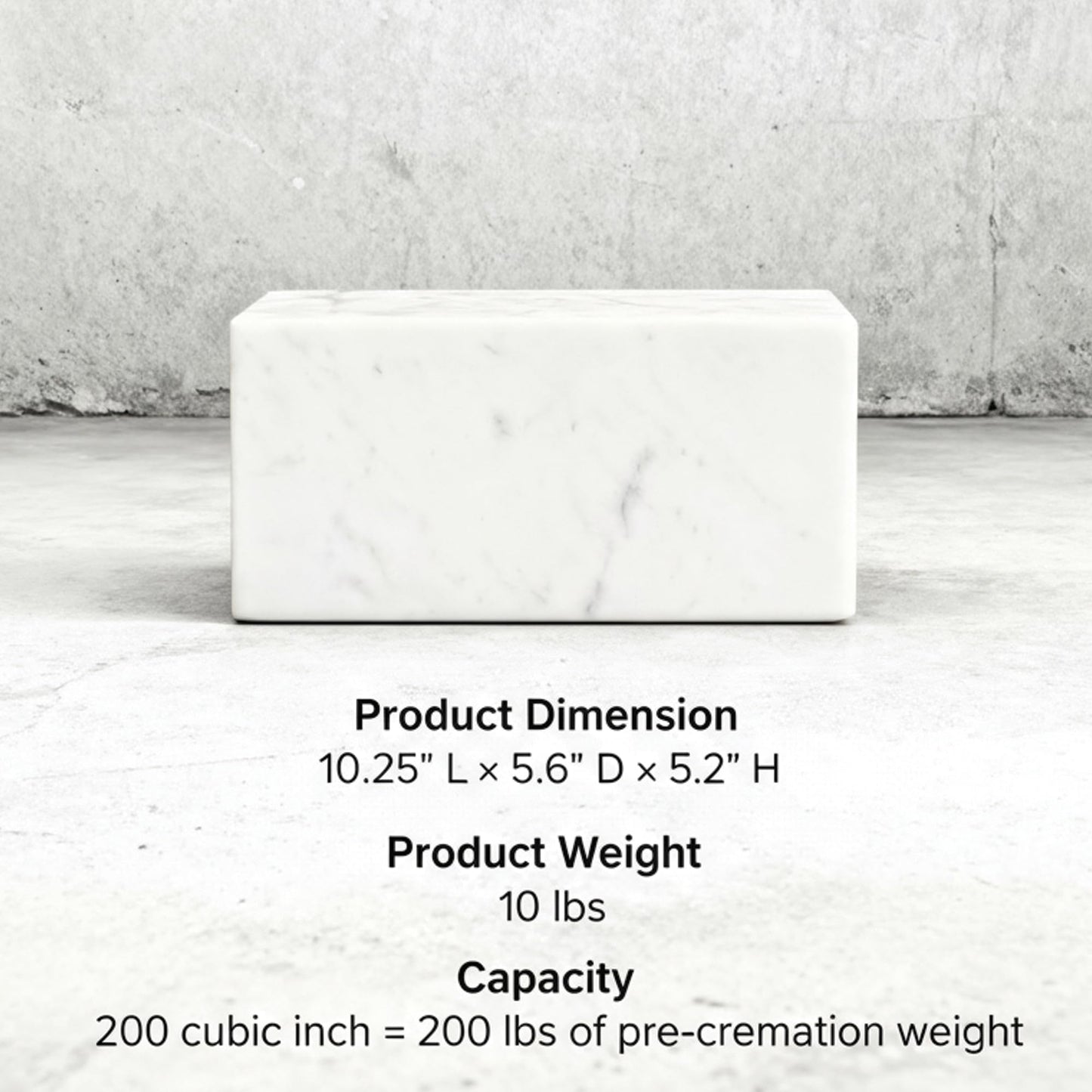 Aspen Studio AspenStudio Carrara Marble Real Urn Genuine Marble Urn for Human Adult Cremation Ashes Decorative urn