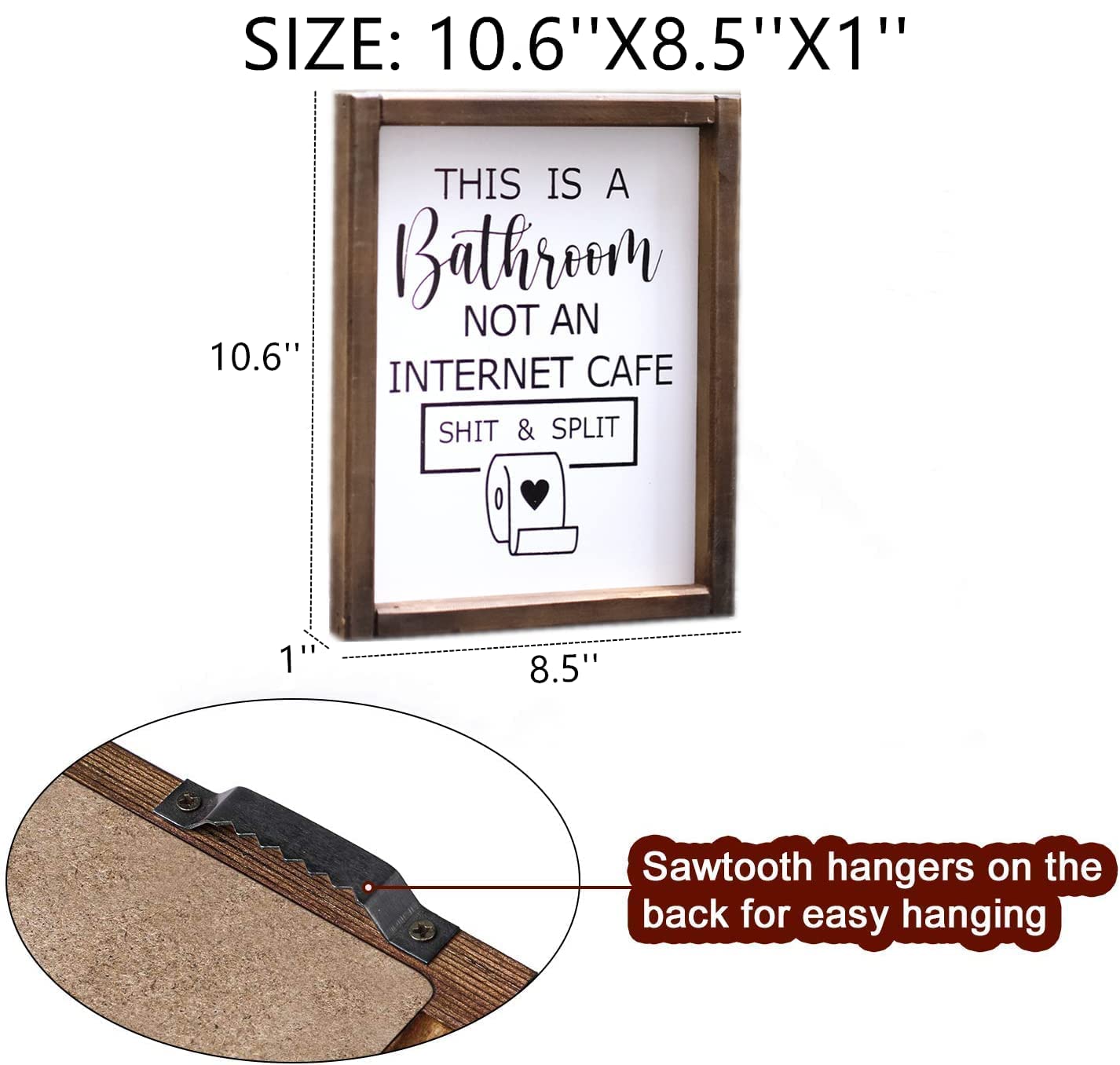 This is a Bathroom Not an Internet Cafe, Funny Bathroom Sign, Toilet Paper Sign, Farmhouse Bathroom Humor Sign, Shelf Sitter,Guests Bathroom Signs Rustic Modern Farmhouse Decor, Kid's Bathroom Decor