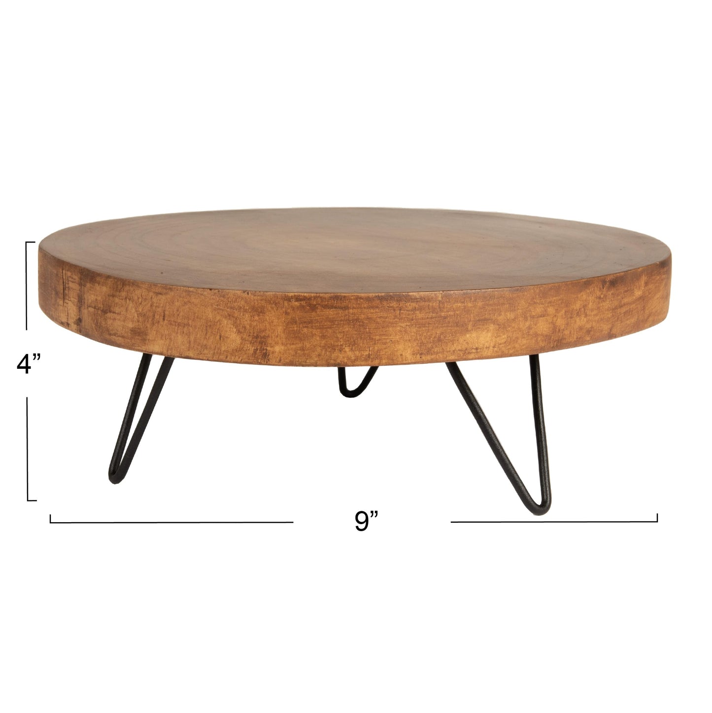 Creative Co-Op Decorative Paulownia Wood Pedestal, Dark Brown (Pack of 2)