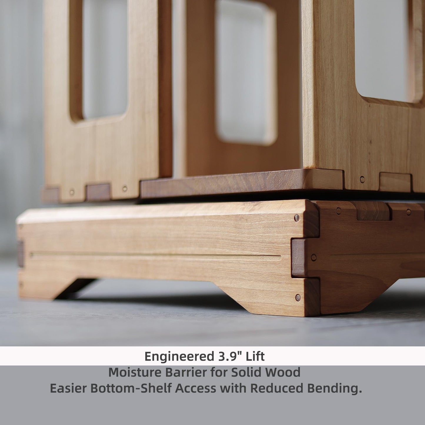 unununu Wooden Rotating Bookshelf, Larger Solid Wood Revolving Bookcase,360°Spinning Book Shelf Tower,Floor Standing Storage Rack,Corner Organizer for Small Space,Study,Office,17"x17"x69.75"(5-Tier)