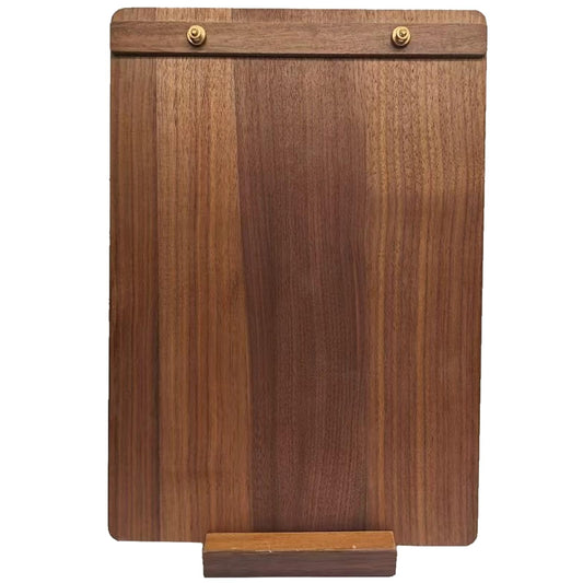 ASxylqt Walnut Wood Desktop Menu Sign Holder with Stand