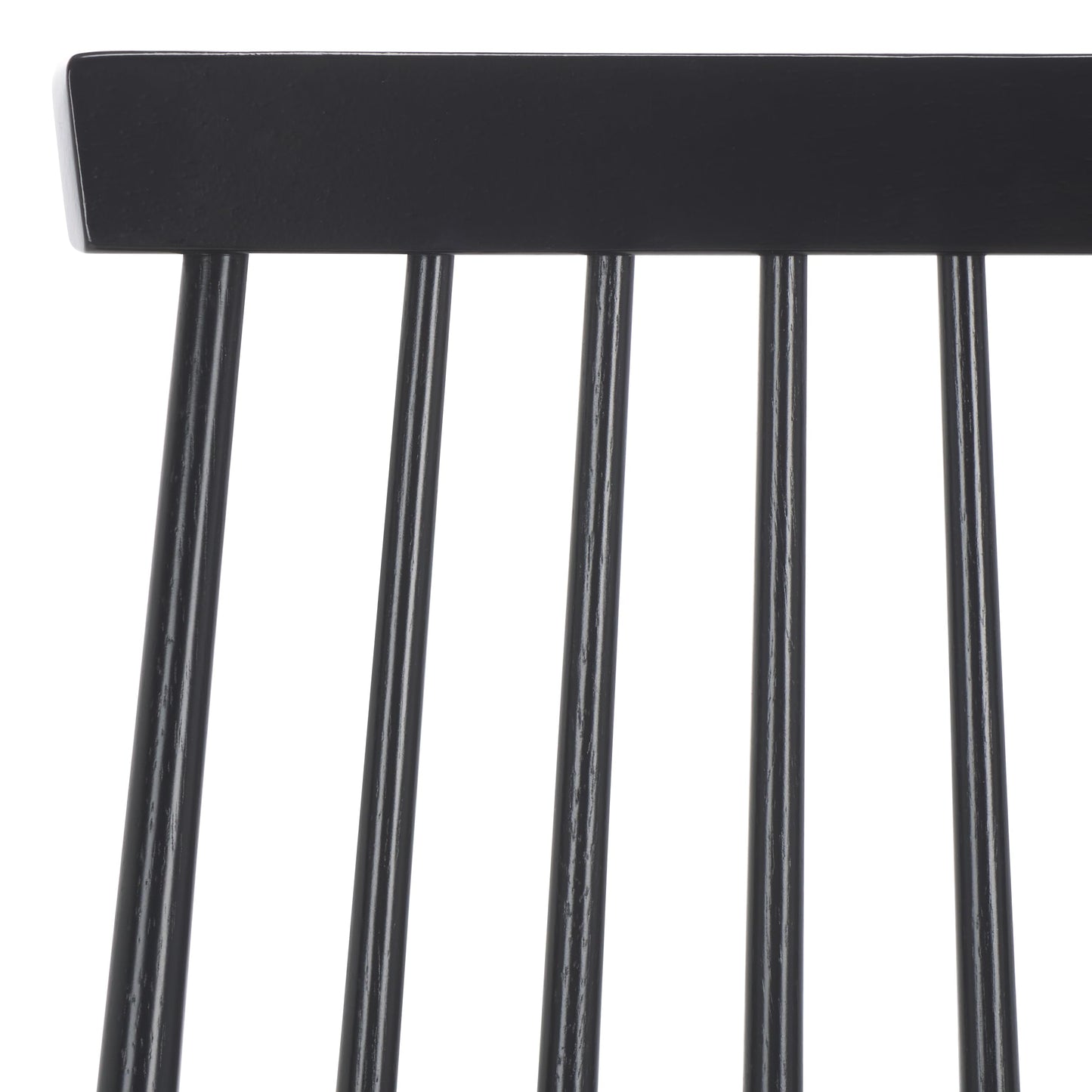 SAFAVIEH Furniture - Burris Side Chair Set of 2 - Black - Solid Wood - Modern Clean-Line Design - Ideal for Dining Room, Kitchen, Living Room, 17.7" Seat Height (AMH8511A-SET2)