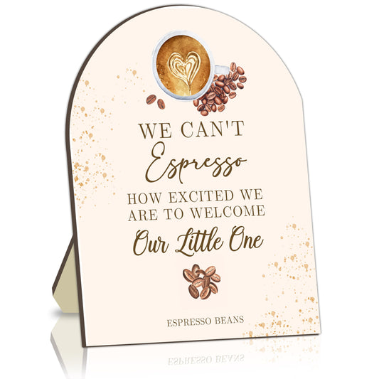 Coffee Bar Wooden Table Sign, Coffee Welcome Sign for Baby Shower, Caffeinated Drink Board for Babies Party, Baby Shower Table Signs, Espresso Bean Drinking Station Board, Babies Party Drink Signs