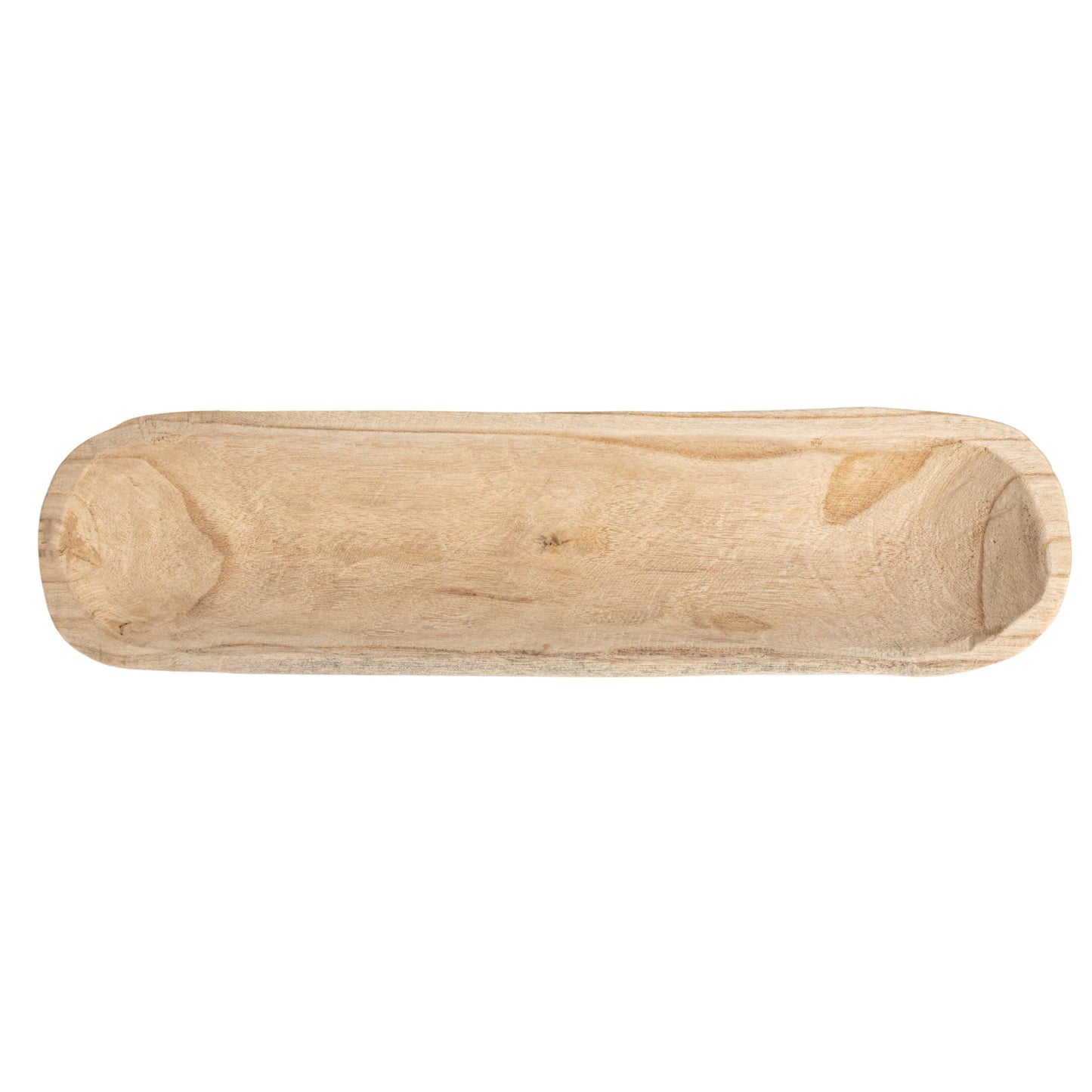 Creative Co-Op Paulownia Wood Oval Bowl