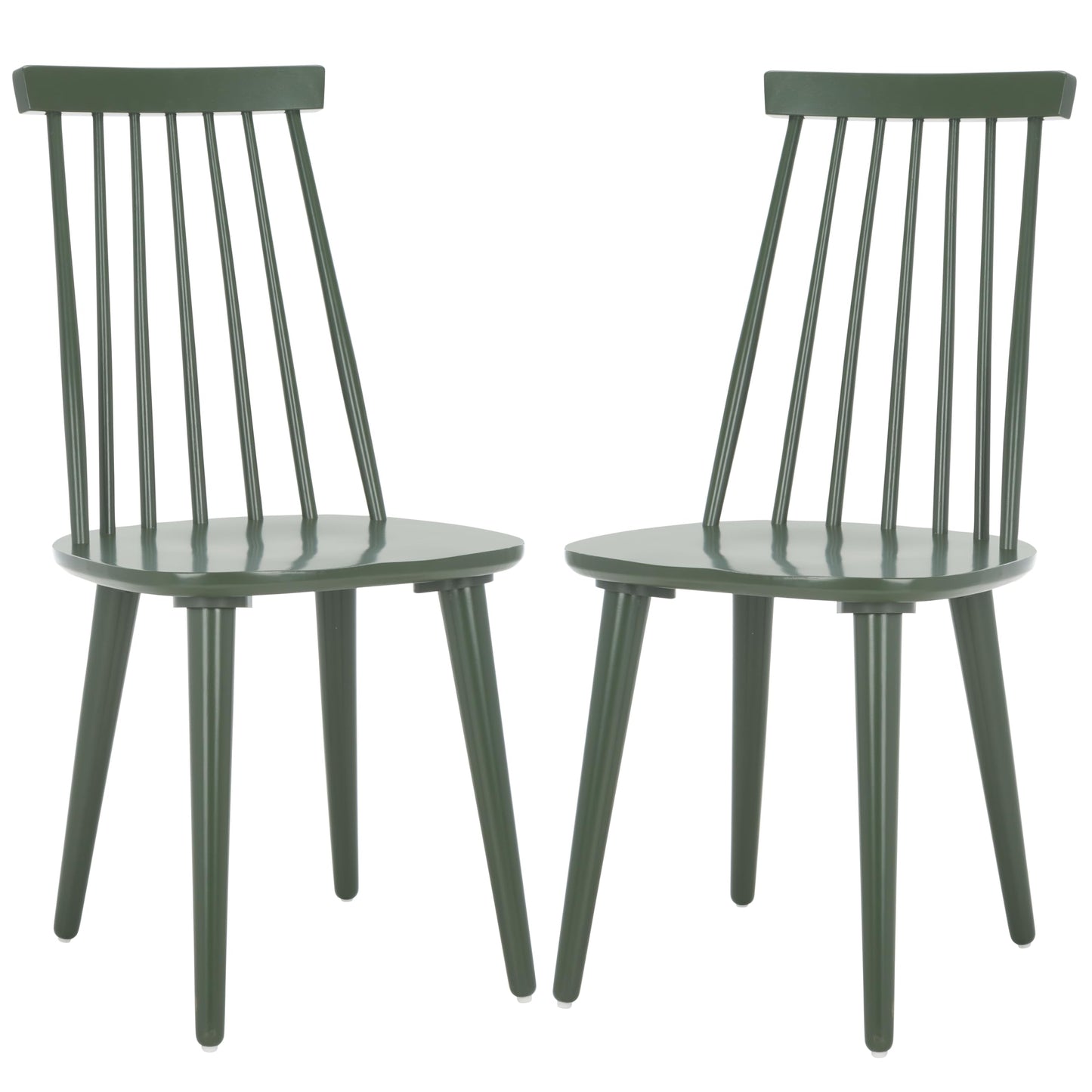 SAFAVIEH Furniture - Burris Side Chair Set of 2 - Dusty Green - Solid Wood - Modern Clean-Line Design - Ideal for Dining Room, Kitchen, Living Room, 17.7" Seat Height (AMH8511H-SET2)