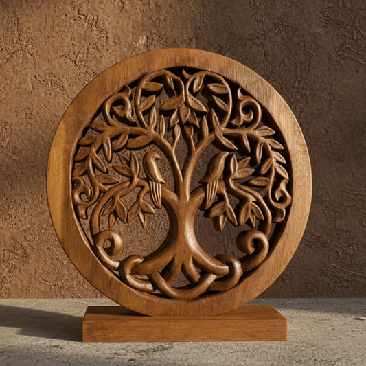 Decozen Solid Wood Tree Sculpture, Gift for Mom, Home Decor, Living Room, Boho, Coffee Table, Centerpiece Table Decorations, Mantle, Bathroom Shelf, Farmhouse, Christmas Decorations, Mothers Day Gifts