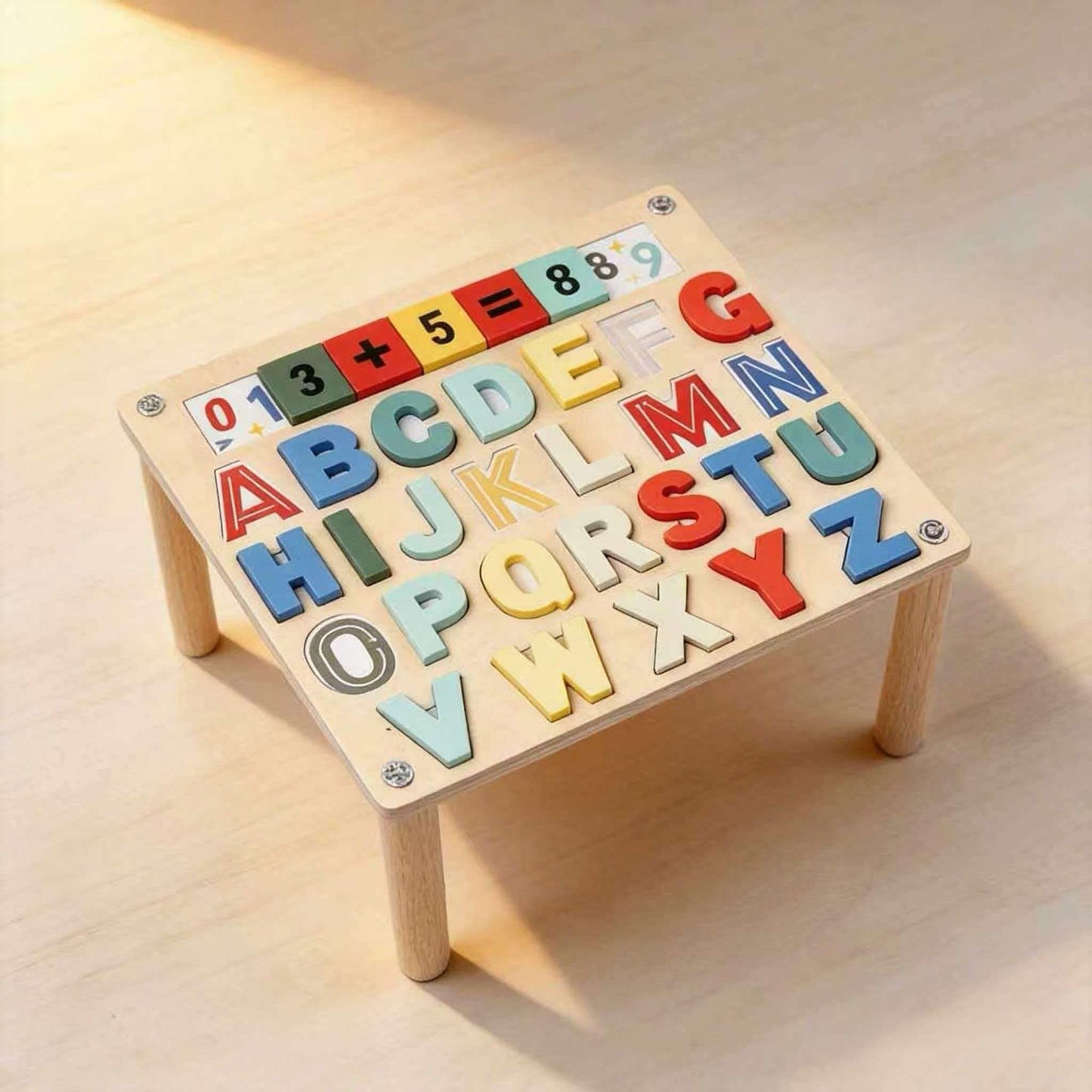 voopark Montessori Wooden Number & Alphabet Puzzle Set, 3-in-1 ABC Letters Shapes Counting Blocks, Preschool Learning Educational Toys for 3-5 Year Old Boys Girls