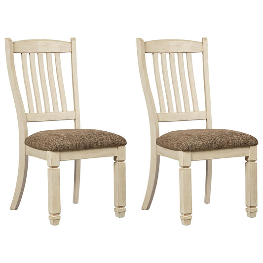 Signature Design by Ashley Bolanburg 20" Upholstered Dining Room Chair, Set of 2, Antique White