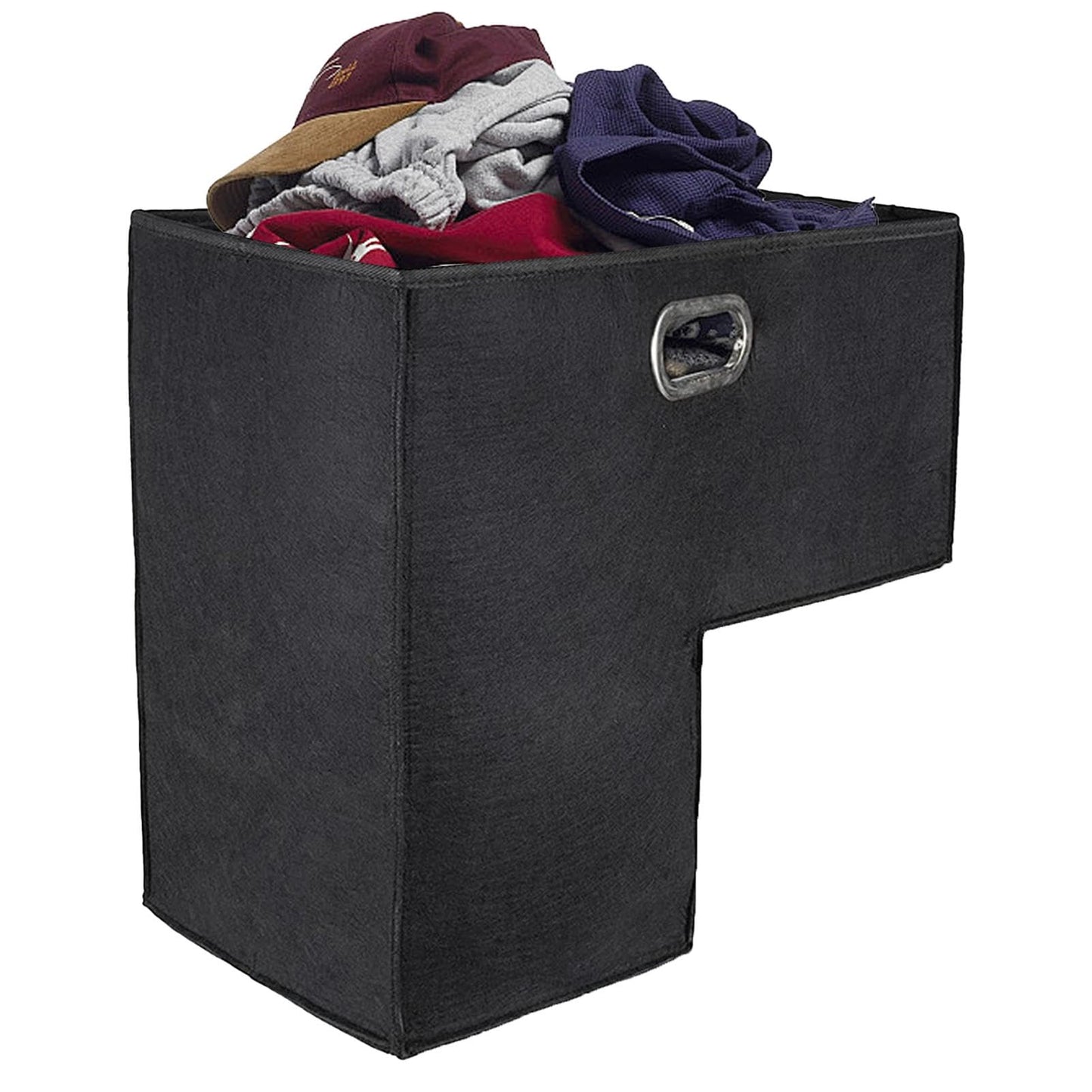 Stair Step Basket - Stair Storage Organizer, Space Saving Stair Step Storage | Laundry L Shaped Organizer Basket, Multipurpose Stair Storage Basket For Blankets Clothes Books Socks Toys