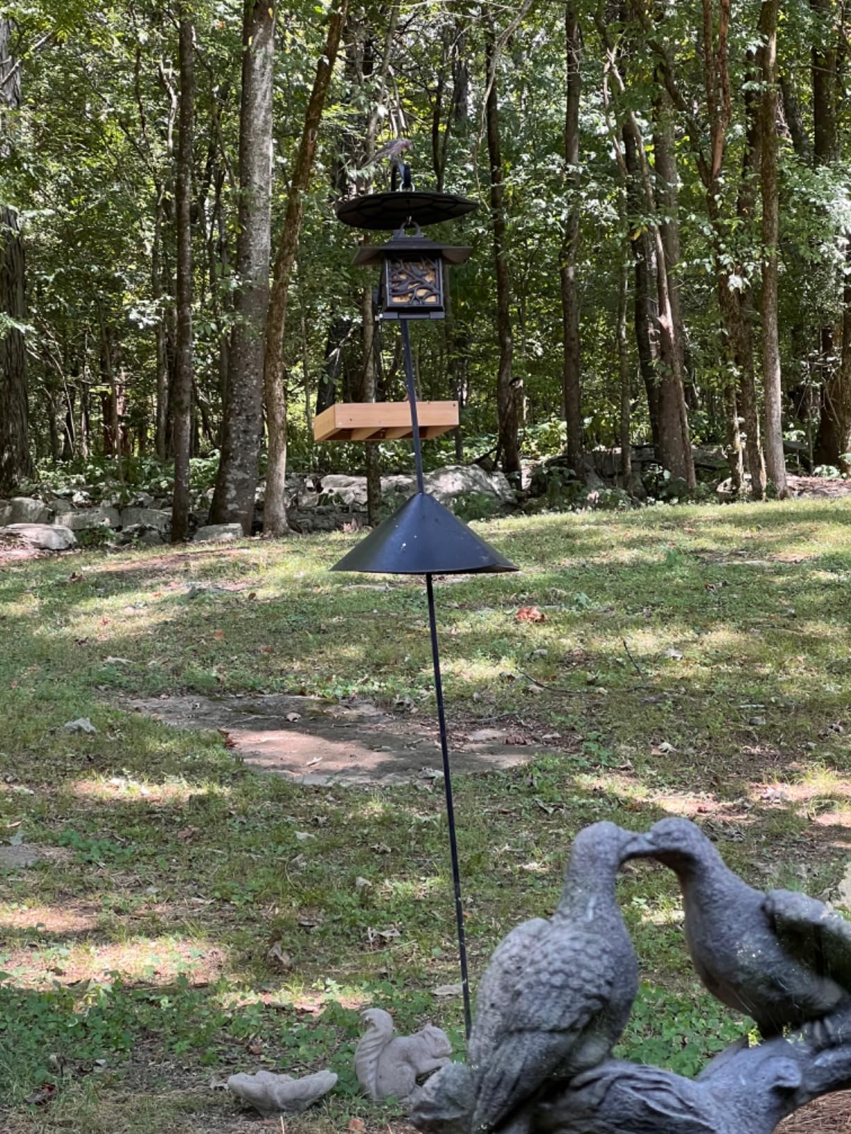 Rocky Mountain Goods Wood Bird Feeder Tray for Outside - 12" Hanging Platform Feeder for Cardinals, Jays - Universal Seed Tray with Drainage - Easy to Fill & Clean - Durable Pine + Rust-Free Hardware