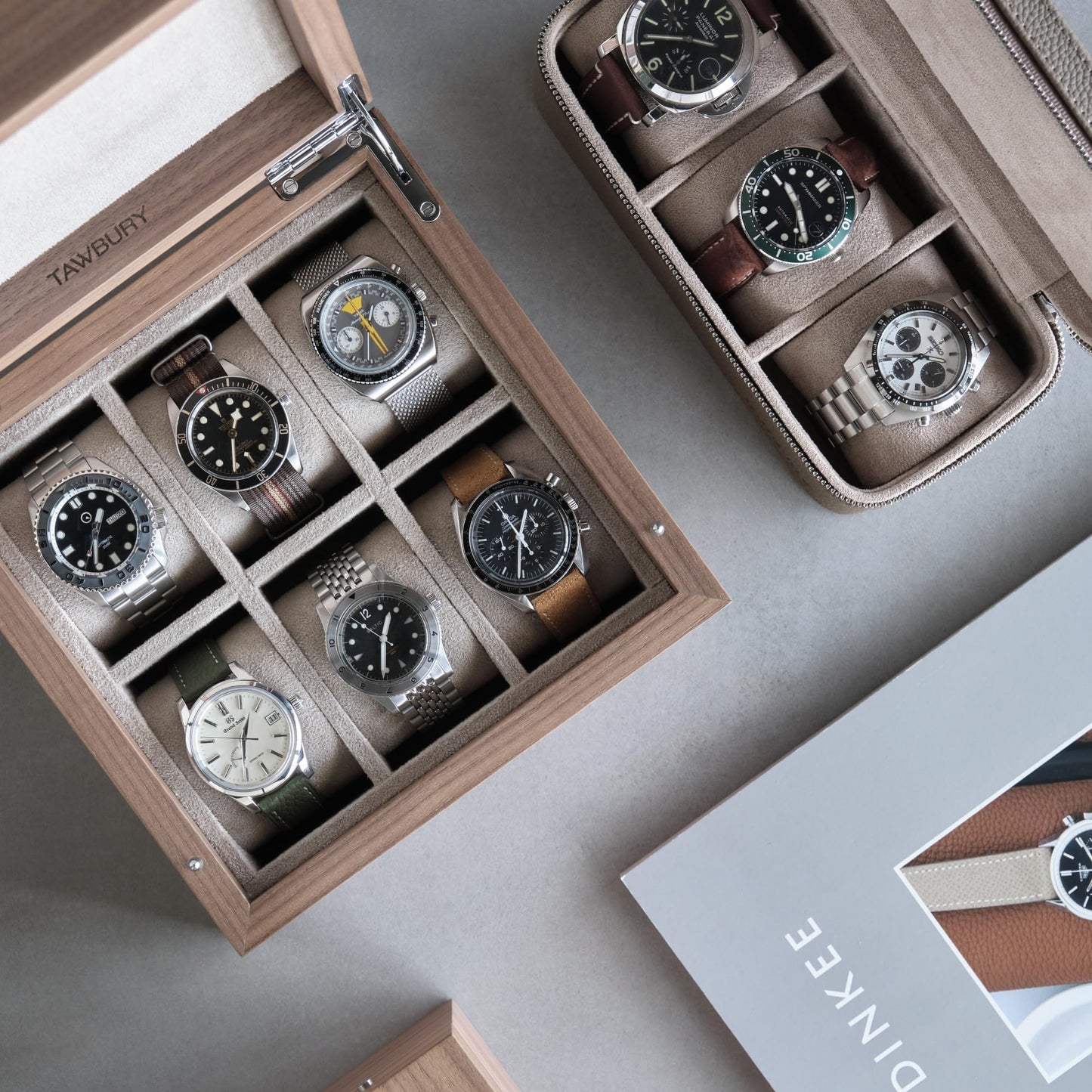TAWBURY Luxury Wooden Watch Box for Men – Watch Organizer for Men | Watch Holder Organizer for Men | Mens Watch Case 6 Slot | Men Watch Box 6 Slot | Men Watch Storage Box | Small Watch Box Unisex