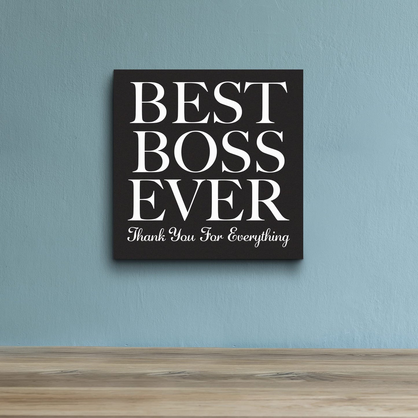 JennyGems Boss Gifts, Best Boss Ever Wooden Sign, Going Away Retirement Gifts, Shelf Decor and Wall Hanging, Made in USA