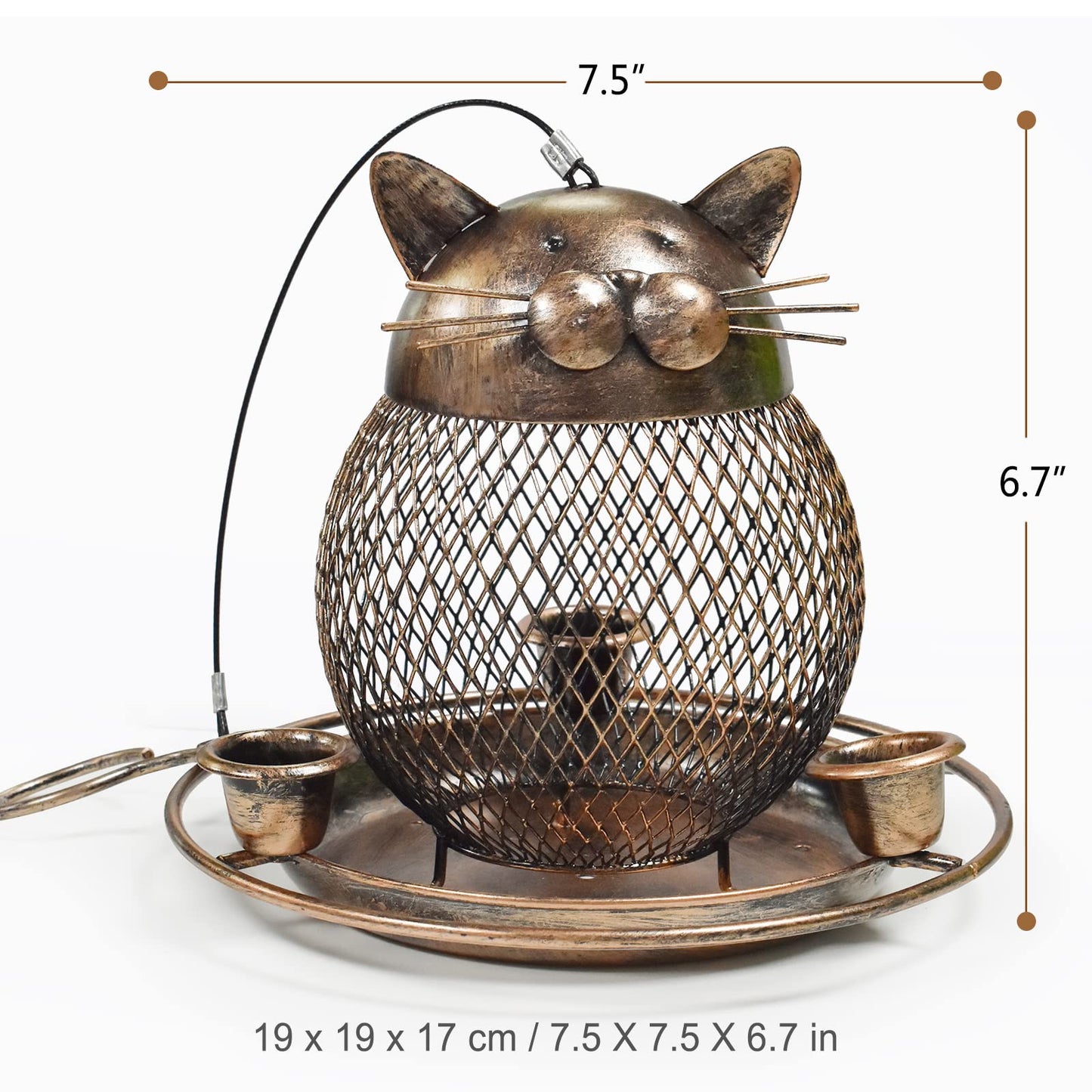 Bird Feeders for Outdoors, Heavy Duty Metal Wild Bird Feeder, Finch Bird Feeder Sparrow Birdfeeder for Garden Yard Hanging Decor