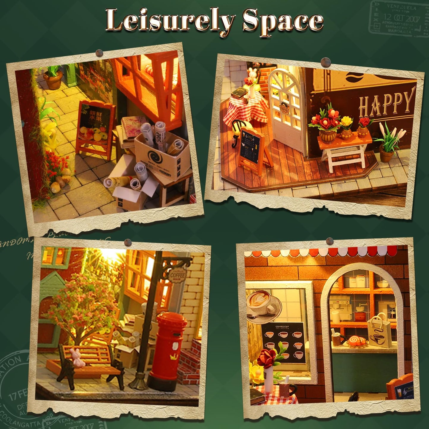 DIY Miniature Dollhouse Kit, Book Nook Kit Tiny House Model with LED Music Box, 3D Wooden Puzzle for Adults, Self-Assembly Bookend Building Set Miniature Model Hobbies, Romantic Birthday Gift for Her