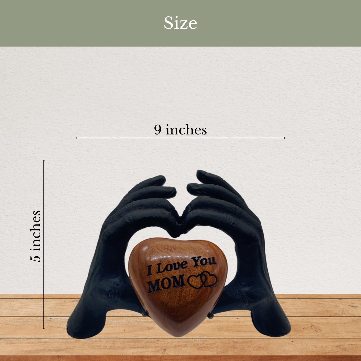 ZAHANAARA Wooden Heart Urn for Ashes | Handcrafted Memorial Box for Funeral| Memorial Gifts for Loss of Mother | Aluminum Mini Cremation Urns for Human Ashes|Funeral Tribute keepsake - Black, 3 cu in