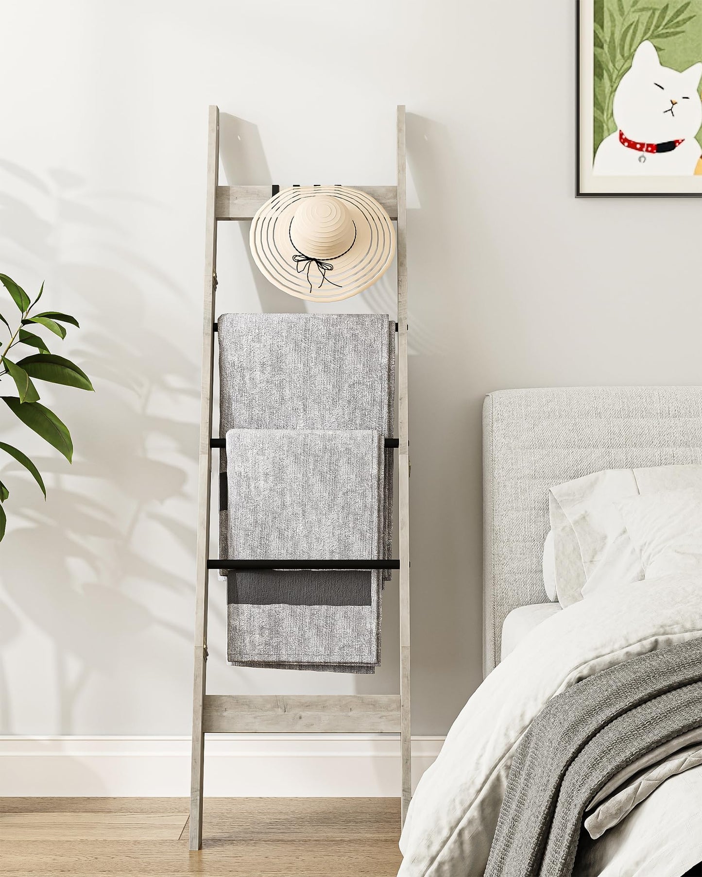 Hzuaneri Blanket Ladder Shelf for Living Room BR02105B BR35805B