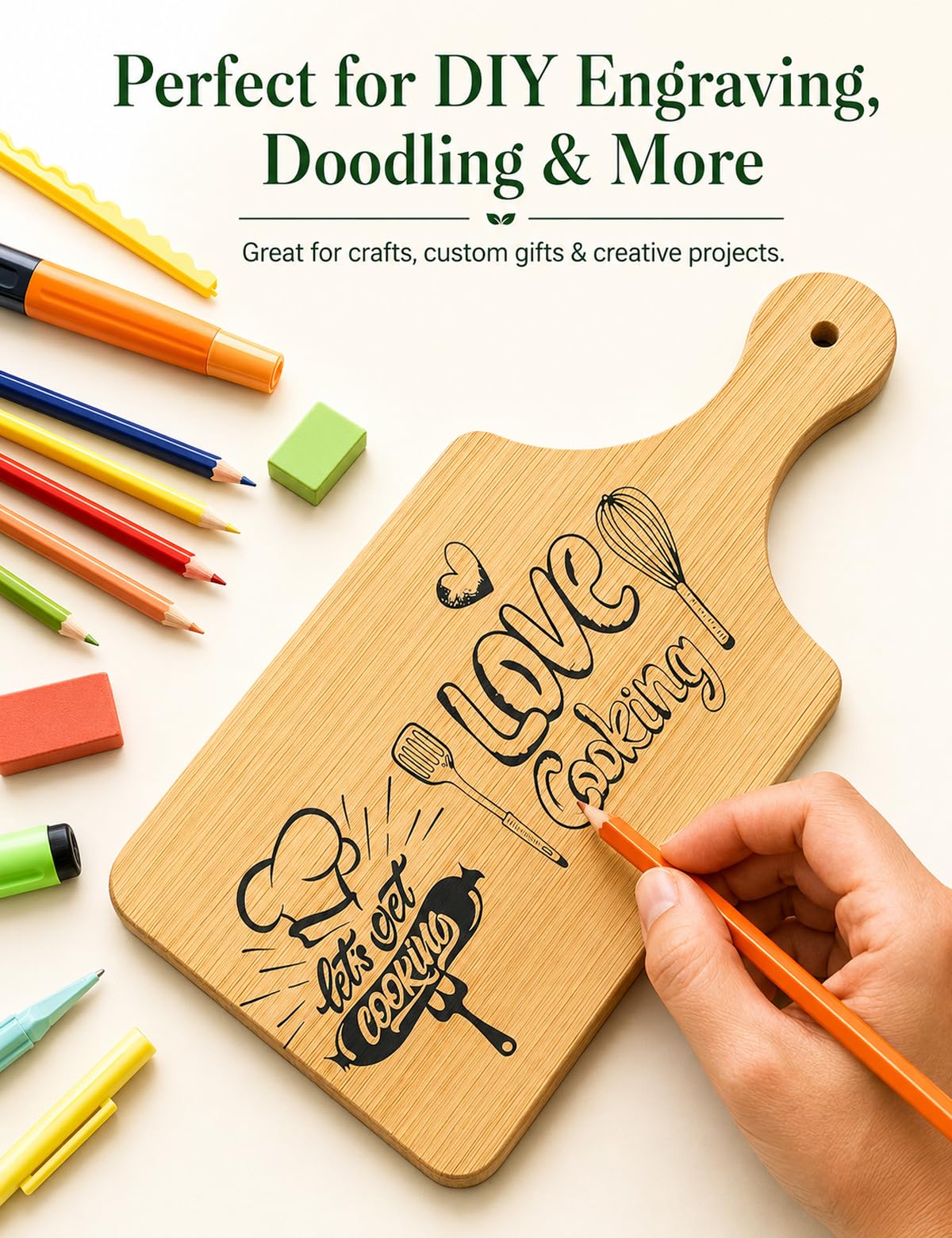 12 Pcs Thicken Bamboo Wooden Cutting Board with Handle,11x5 Inch Hanging Charcuterie Boards Unfinished Wood Cutting Board Blanks Bulk for Crafts,Laser Engraving Wedding Mother's Day Housewarming Gift