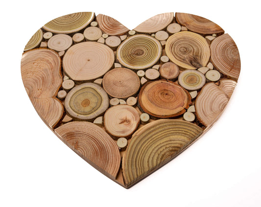 Heart Shaped Wooden Trivet for Hot Dishes - Romantic Idea For Everyone You Love - Natural Smell - Unique Handmade Art Decor in the Kitchen - Made by SPL Woodcraft Ukraine 8.7 x 7.9 x 0.6