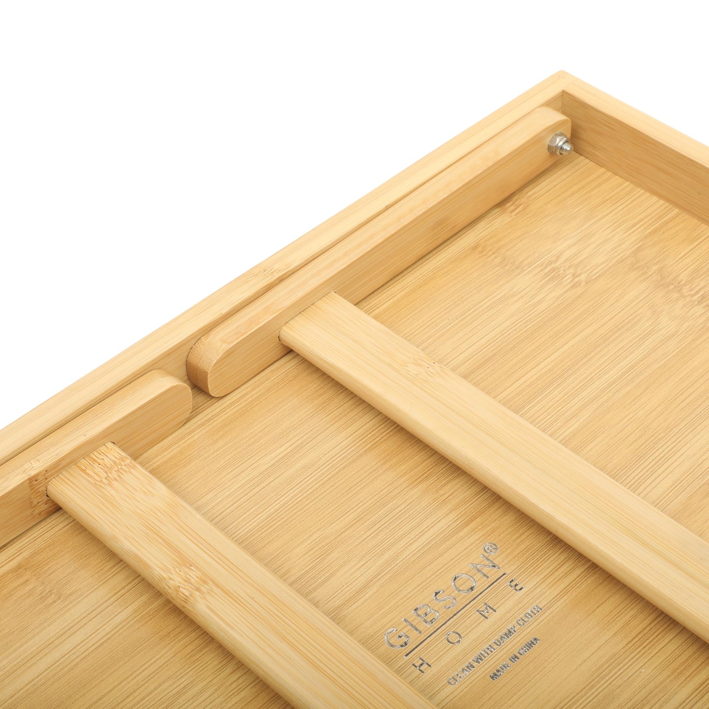 Gibson Home Continental Bamboo Bed Tray with Folding Legs, for Breakfast, Eating, Working, Laptop, Foldable Serving