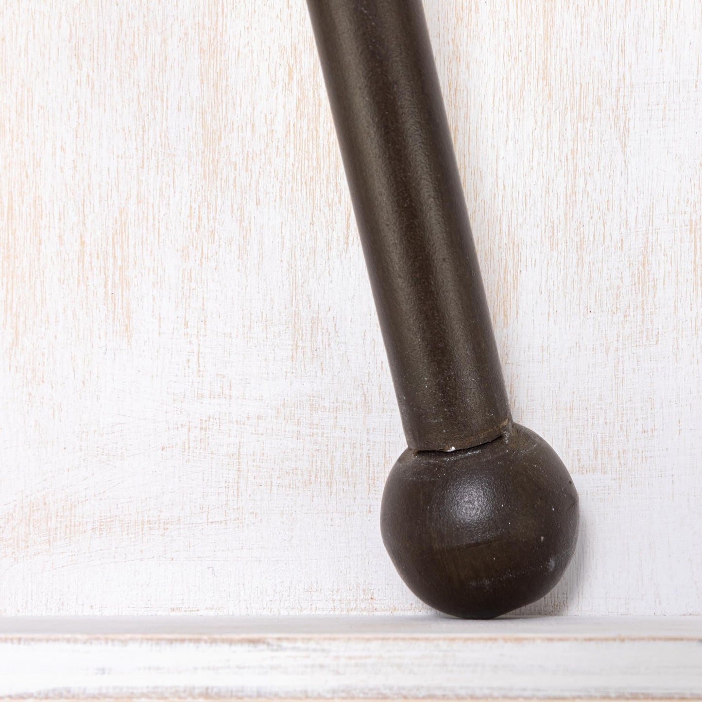 Farmhouse Square Wood and Metal Napkin Holder, Whitewashed Finish