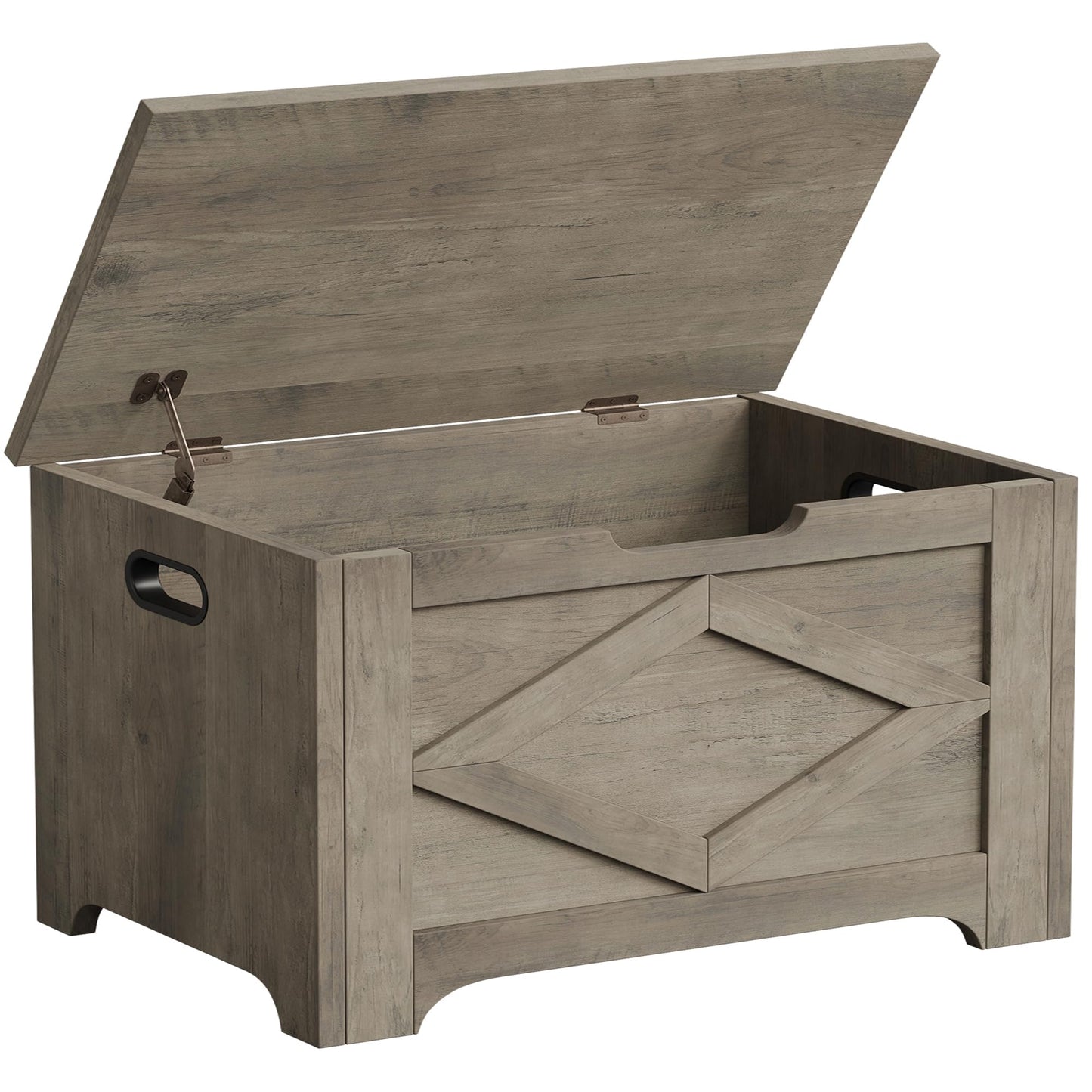 GarveeHome 23.6 in Storage Chest, Wooden Storage Bench with Safety Hinge, Easy Assembly, Large Shoe Bench for Entryway, Living Room, Bedroom