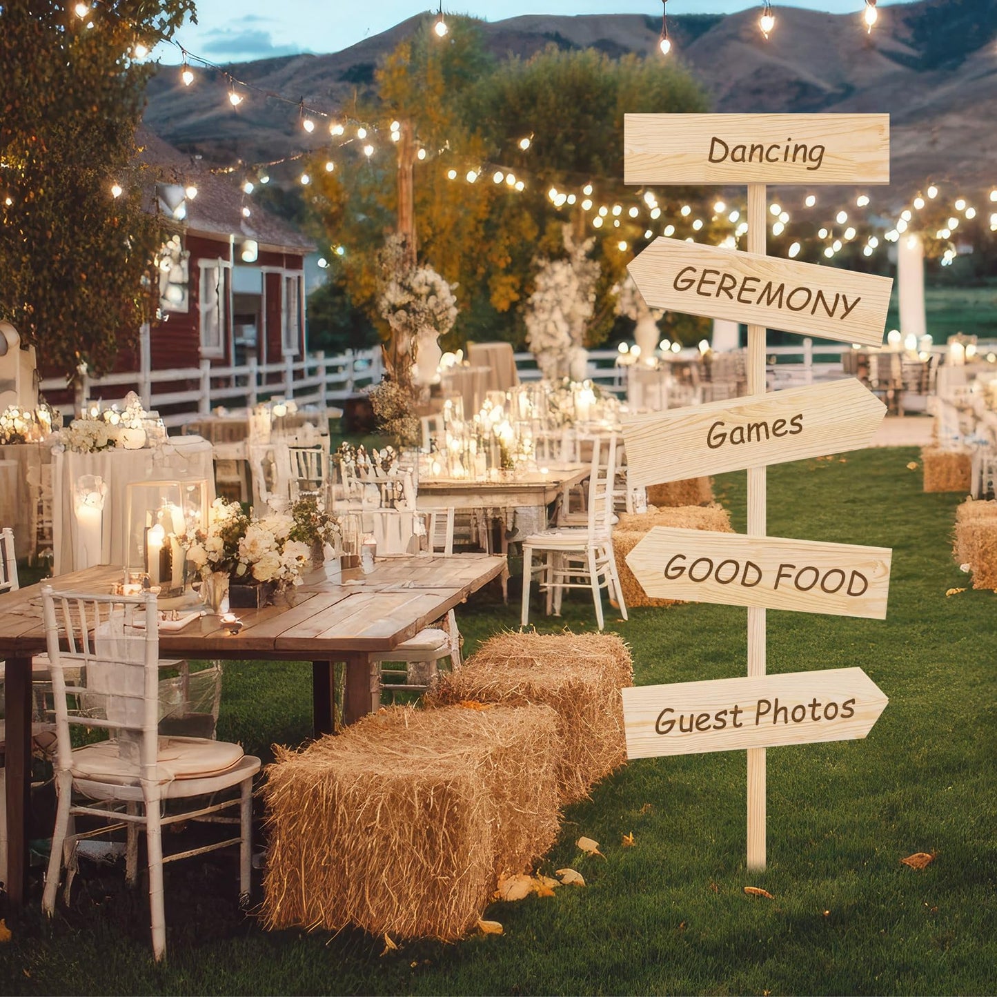 Chunful 63 Inch Wooden Blank Arrow Signs with Stakes, Wood Blank Directional Yard Sign for Outdoor Lawn Patio Yard Garden Weddings Birthday Party Guidepost Decorations